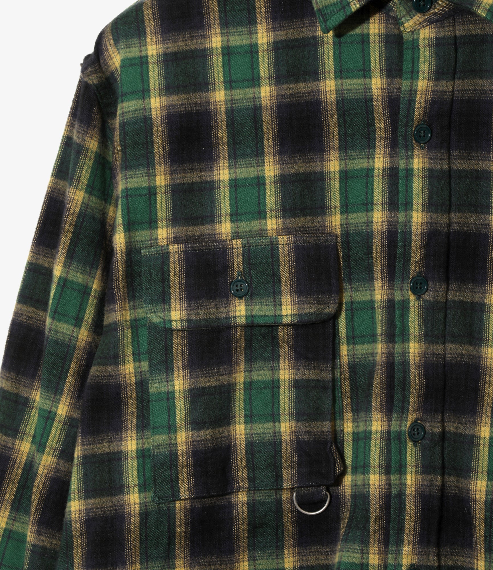 Fishing Shirt – Green Cotton Plaid