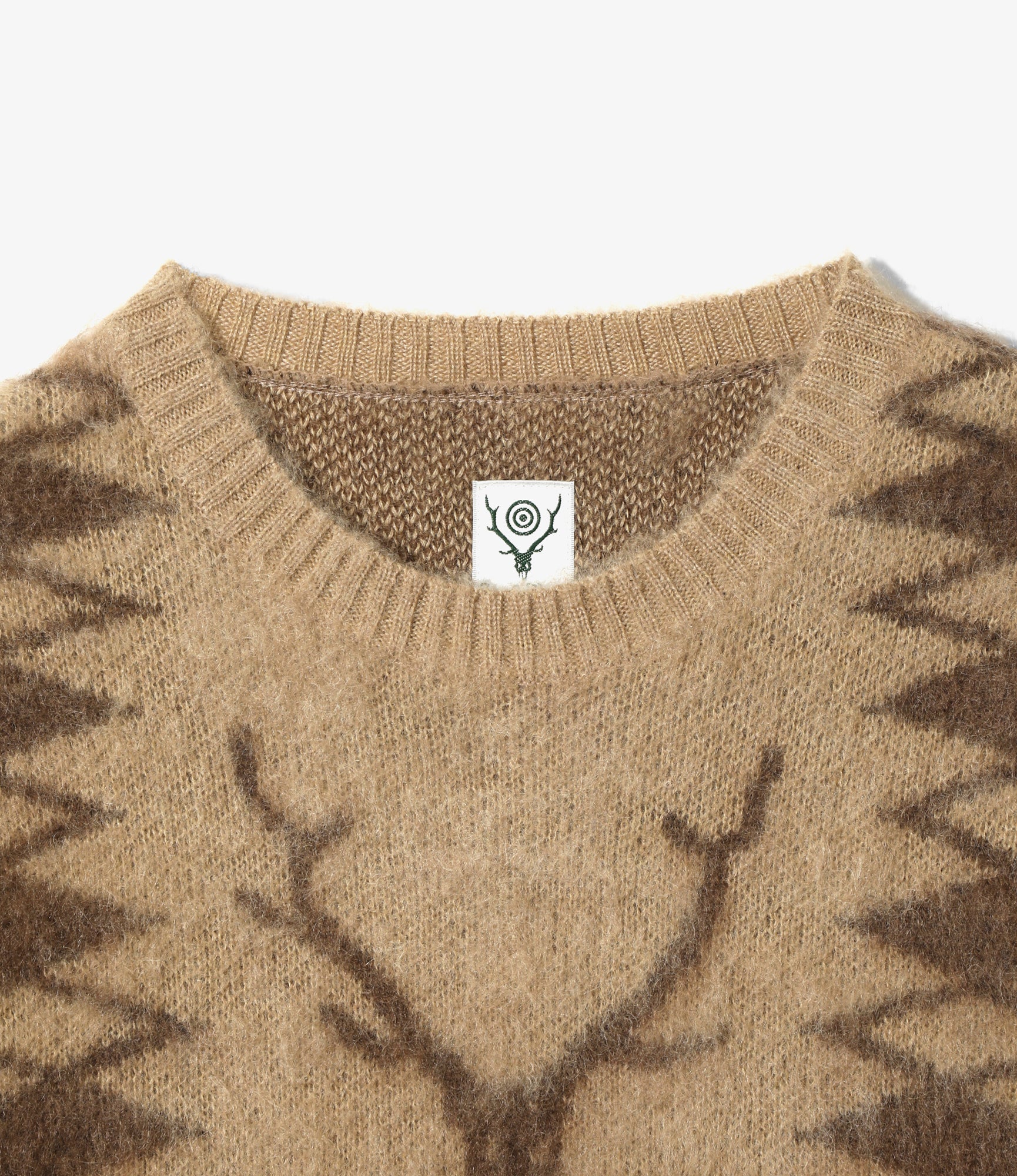 Crew Neck Sweater - Beige Skull&Target