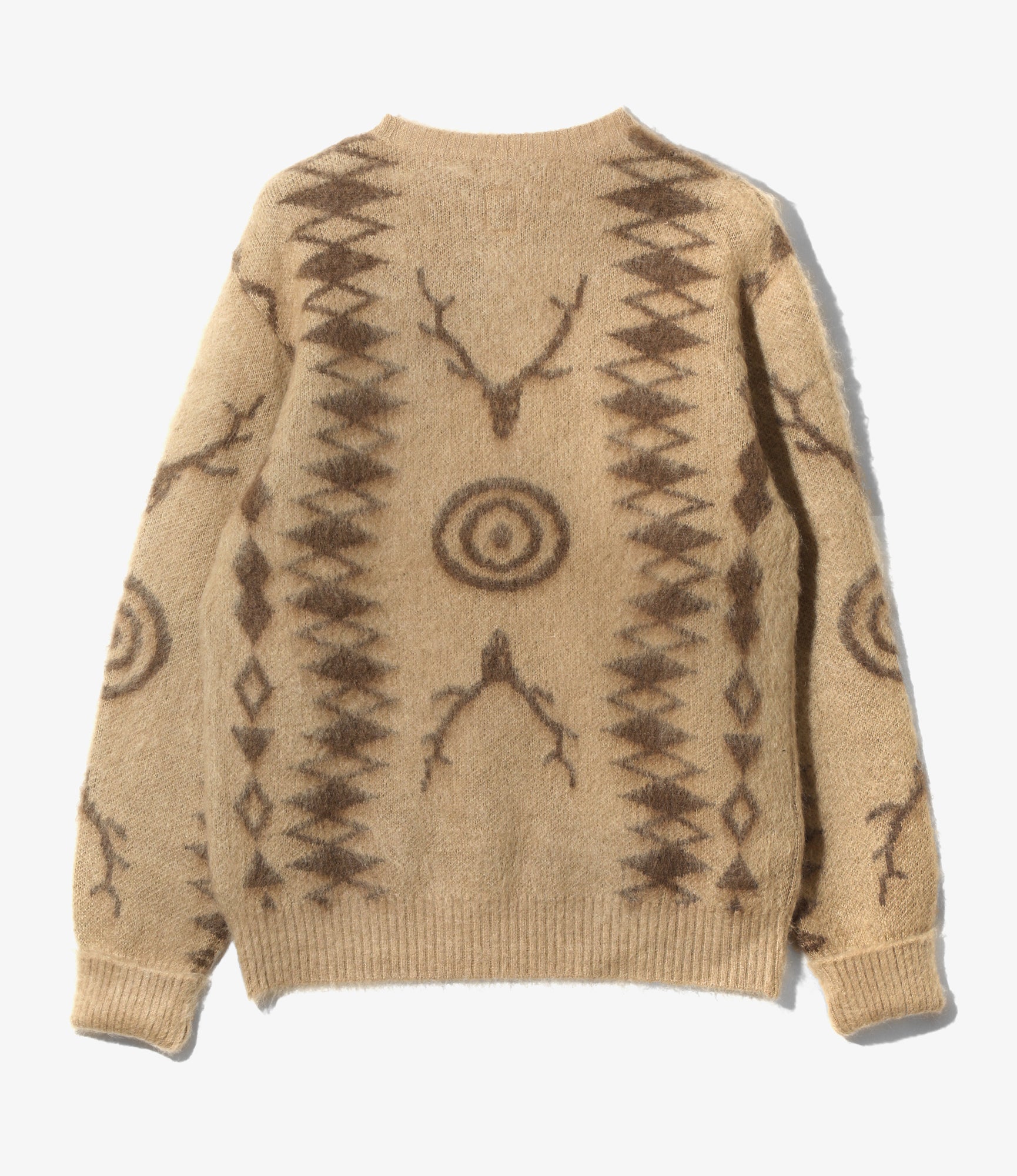 Crew Neck Sweater - Beige Skull&Target