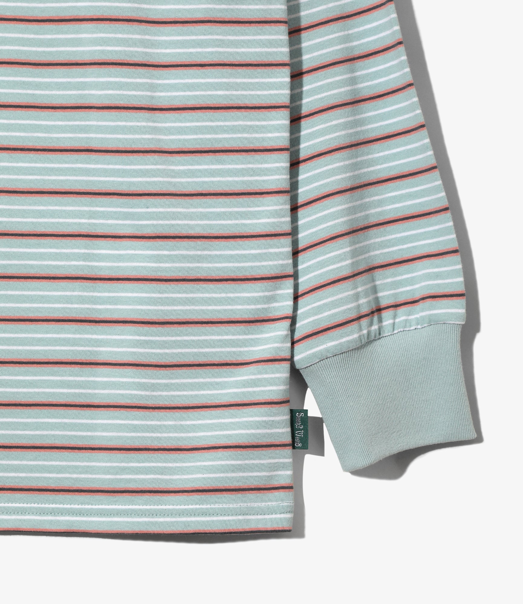 L/S Round Pocket Tee – Blue Multi Stripe