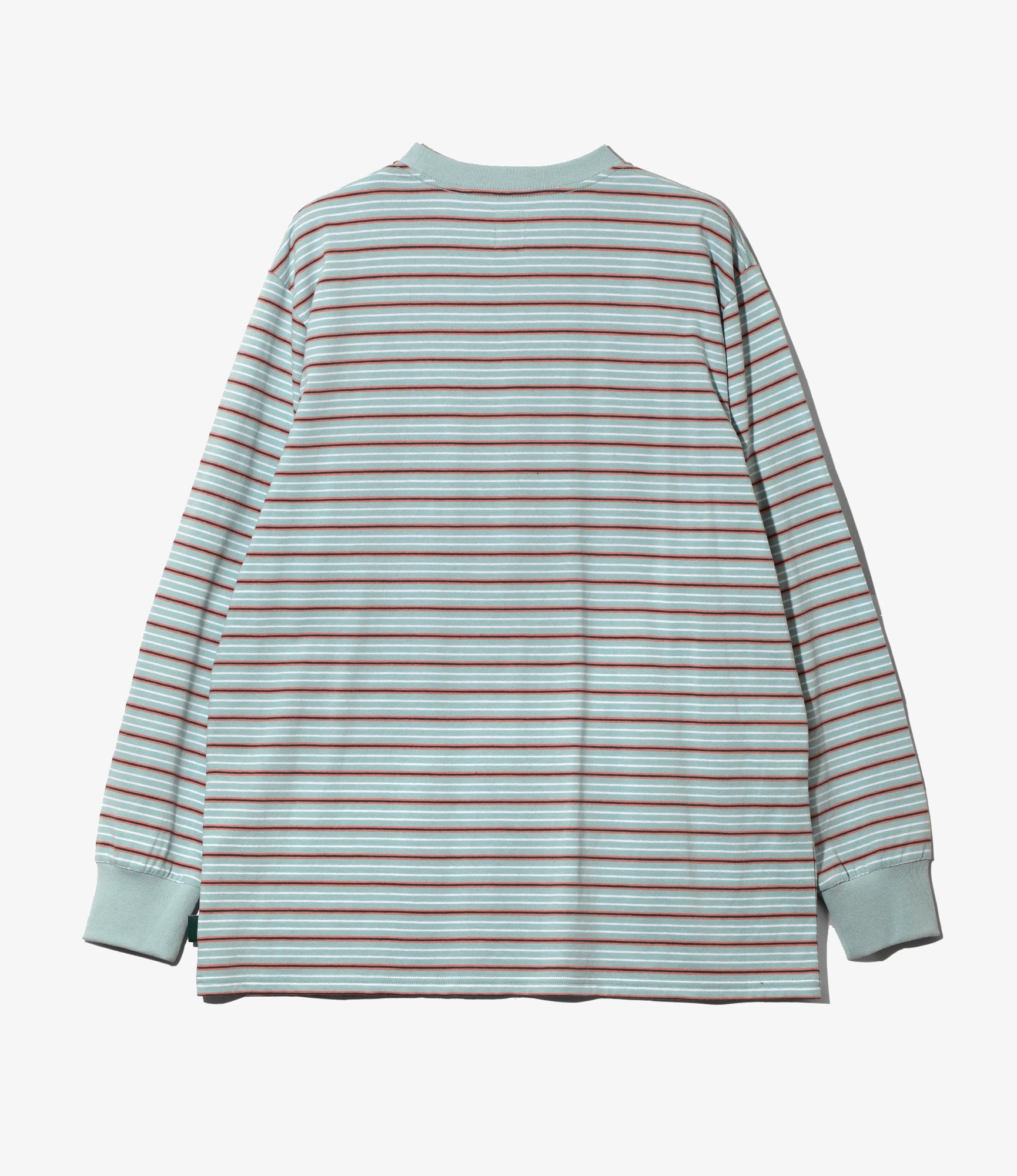 L/S Round Pocket Tee – Blue Multi Stripe
