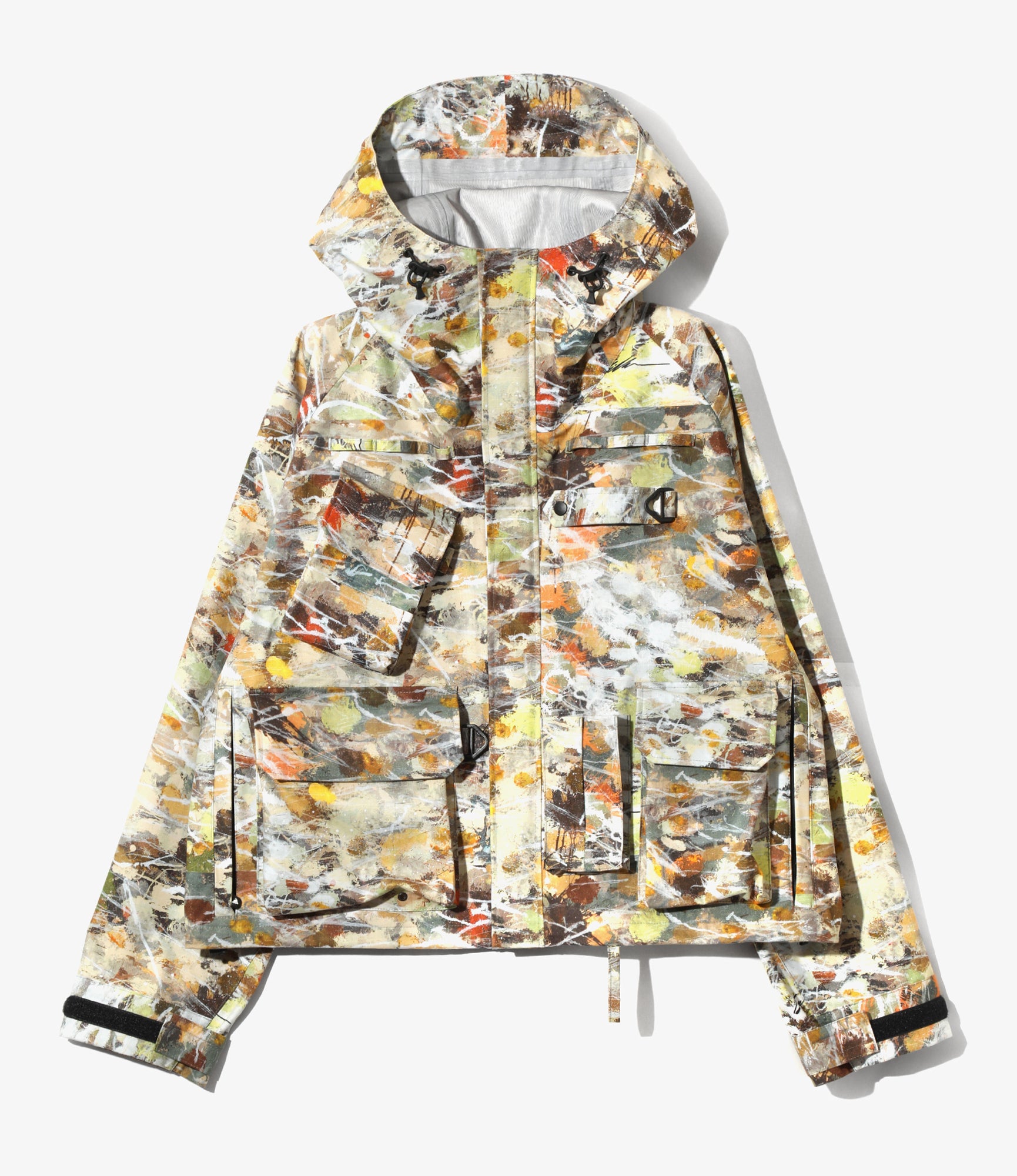 River Trek Jacket – Beige Printed Cotton Ripstop / 3Layer