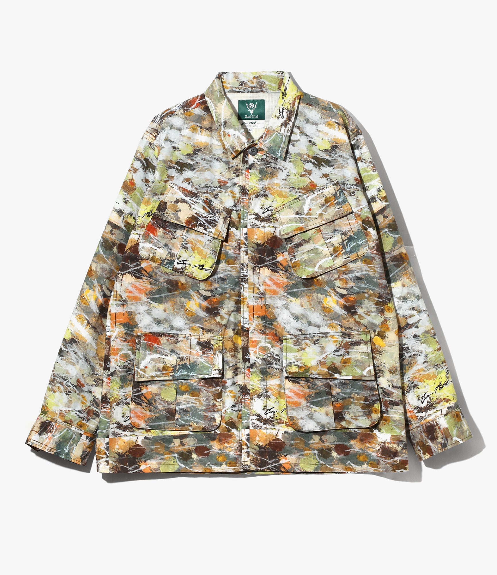 Jungle Fatigue Jacket – Beige Printed Cotton Ripstop