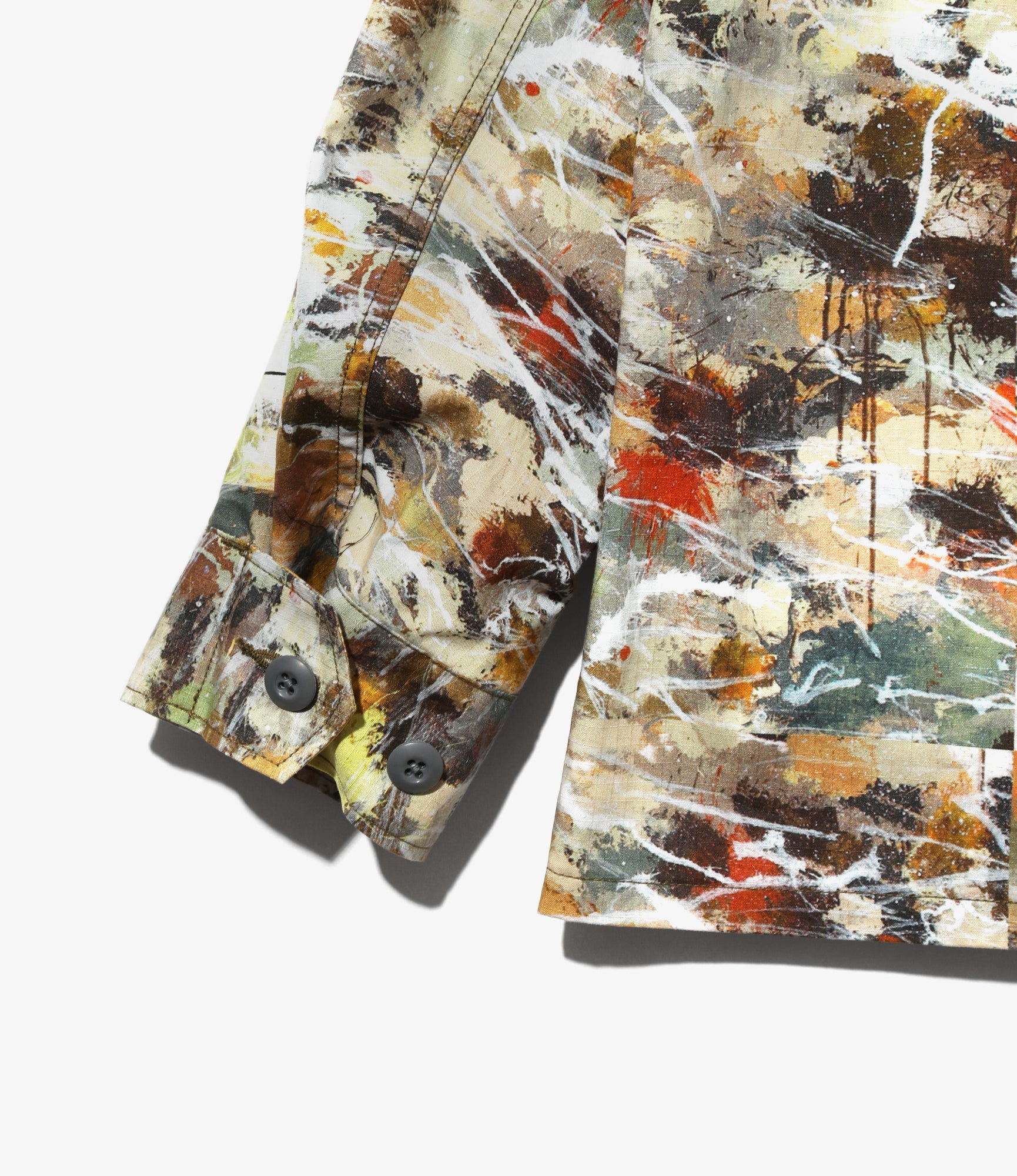 Jungle Fatigue Jacket – Beige Printed Cotton Ripstop