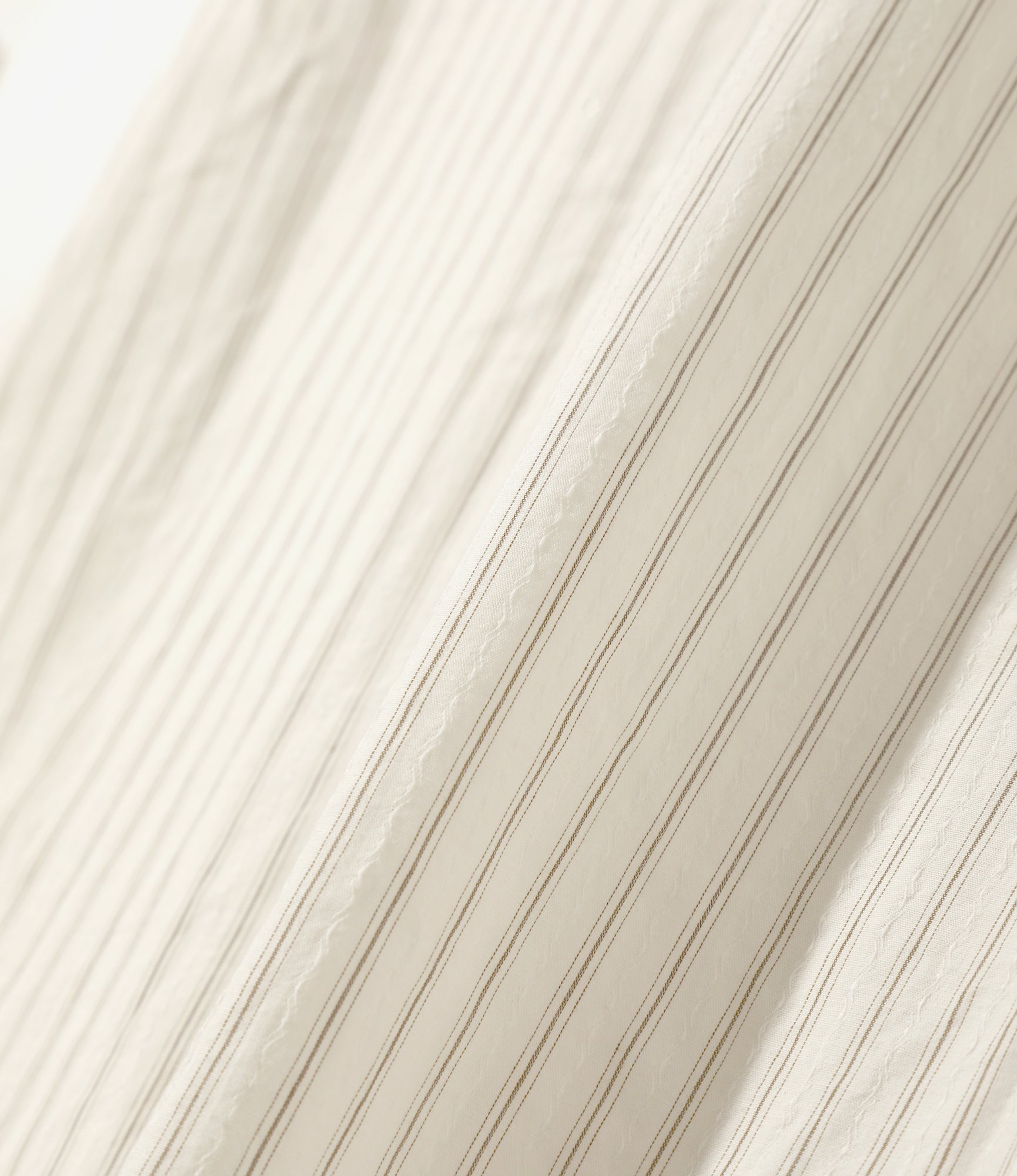 Uncon Shirt – White/Brown Striped Dobby