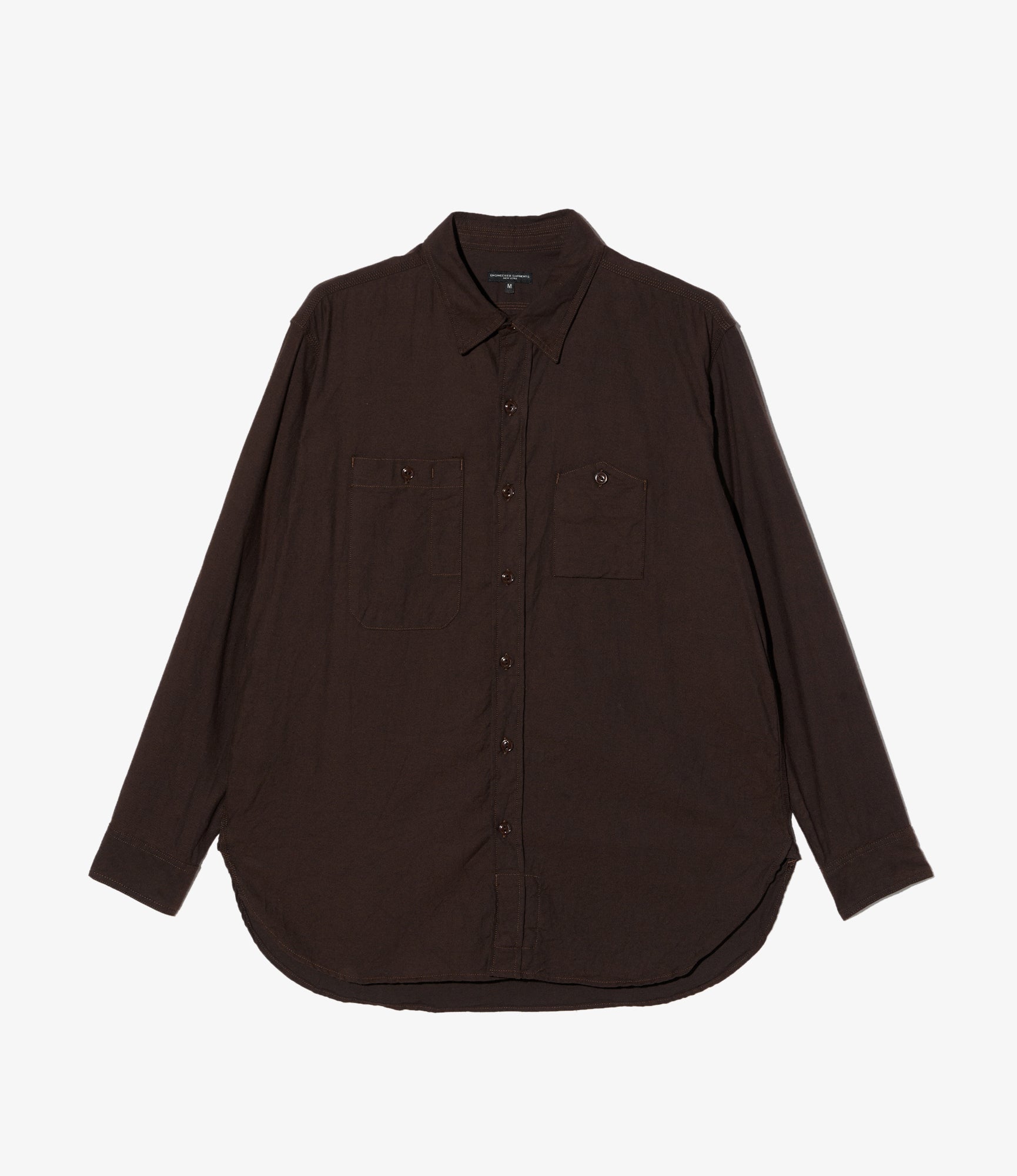 Work Shirt – Dark Brown Brushed Cotton