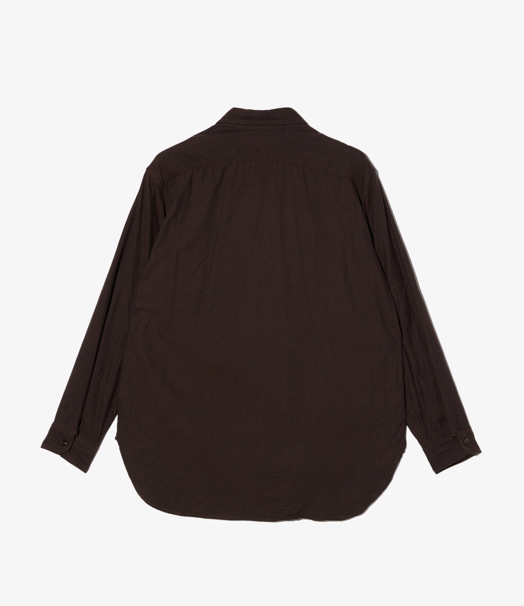 Work Shirt – Dark Brown Brushed Cotton