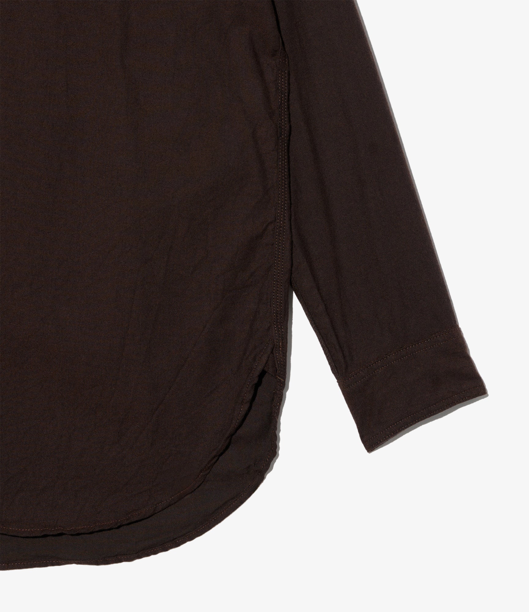Work Shirt – Dark Brown Brushed Cotton