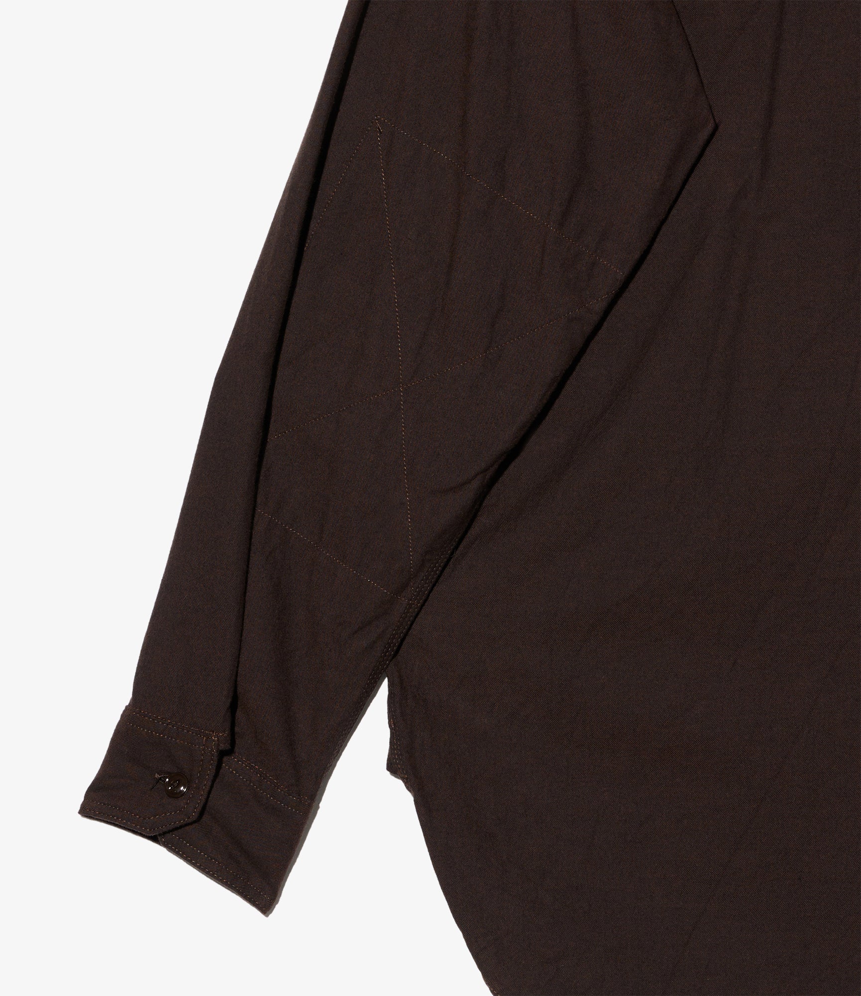 Work Shirt – Dark Brown Brushed Cotton