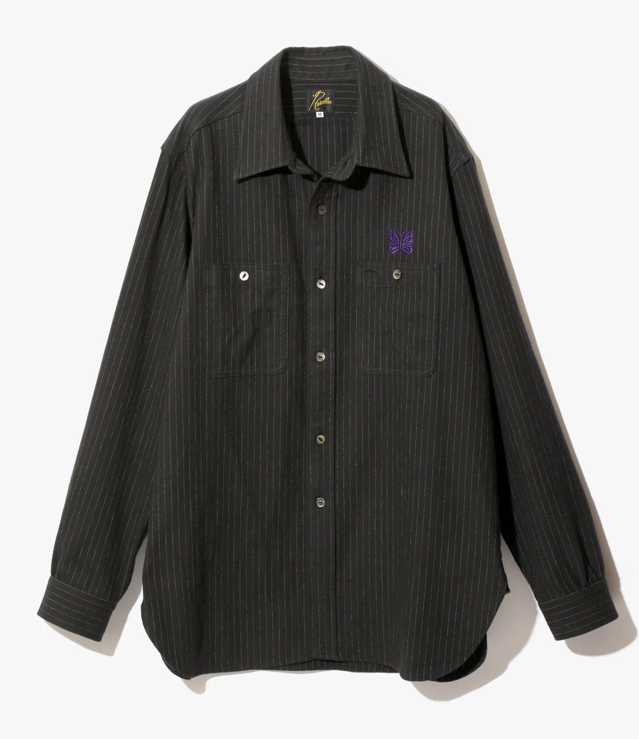 Needles Work Shirt - C/L/W Pin Stripe Twill - Black