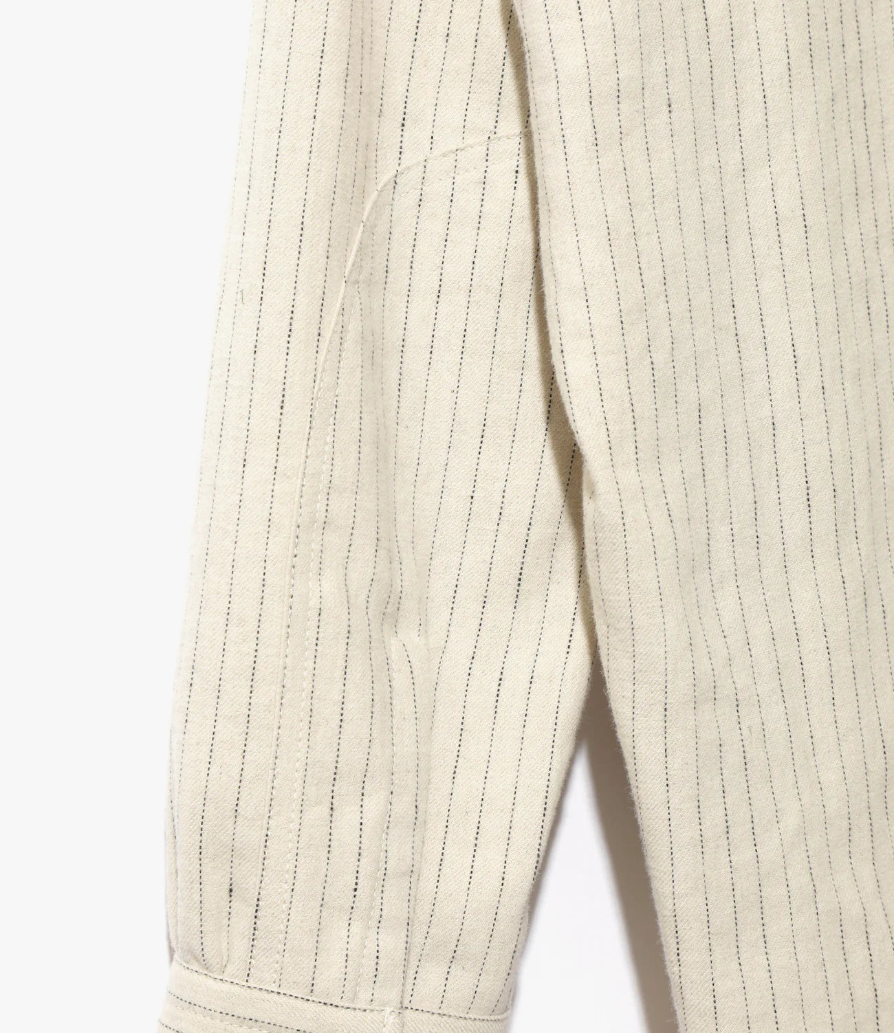 Needles Work Shirt - C/L/W Pin Stripe Twill - Off White