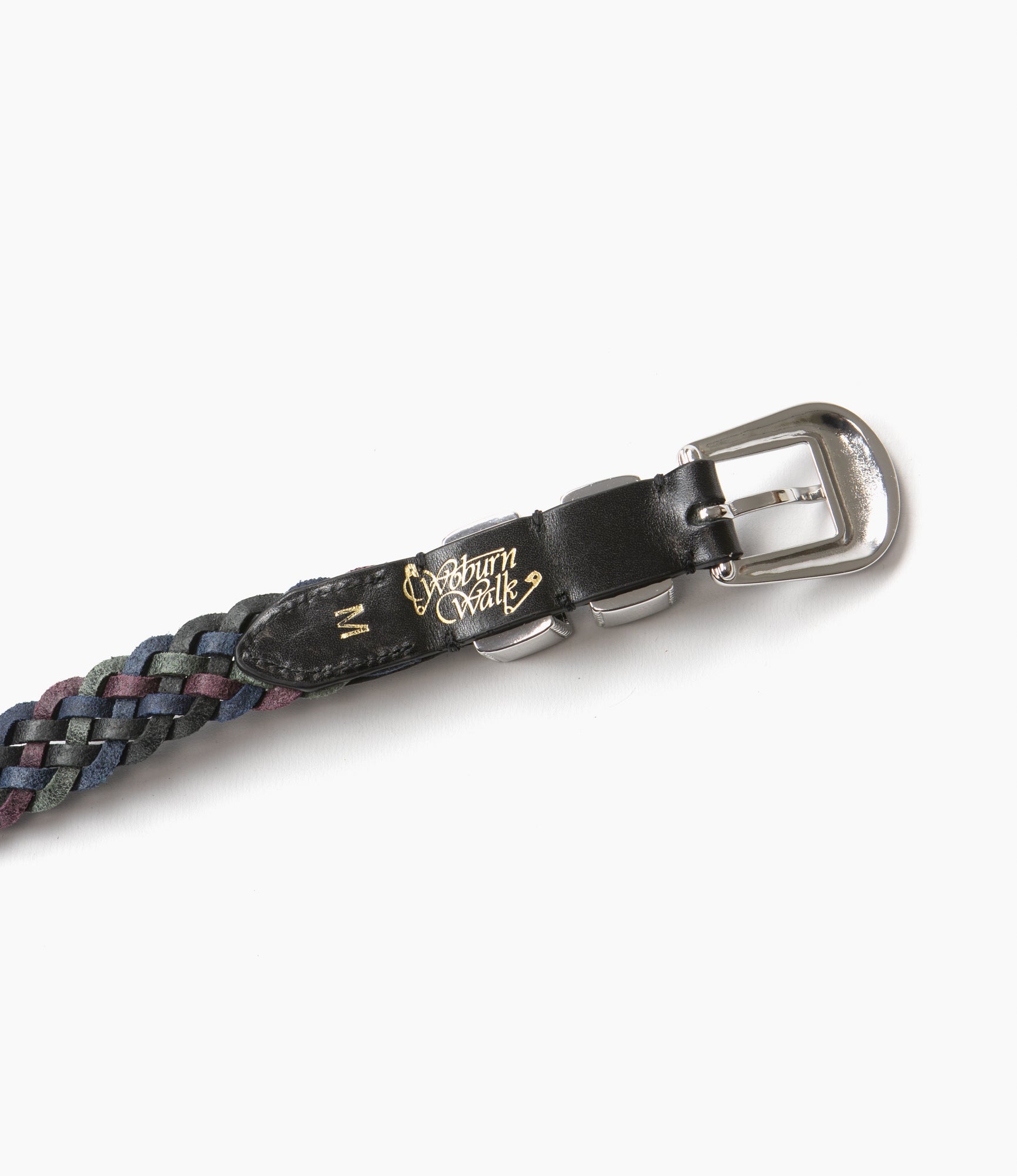 Wing Tip 5-Ply Braided Belt – Dark Multi Leather