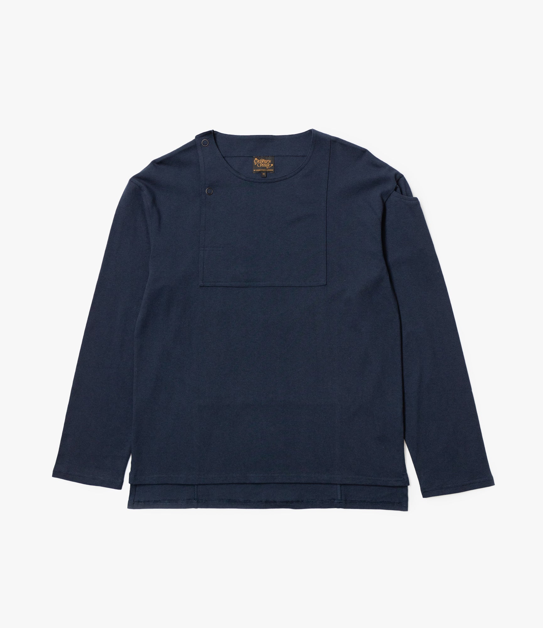 Fisherman Bib Neck Shirt – Navy