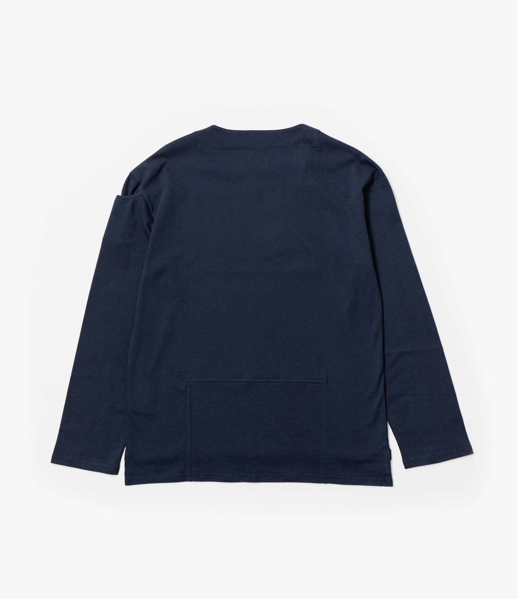 Fisherman Bib Neck Shirt – Navy