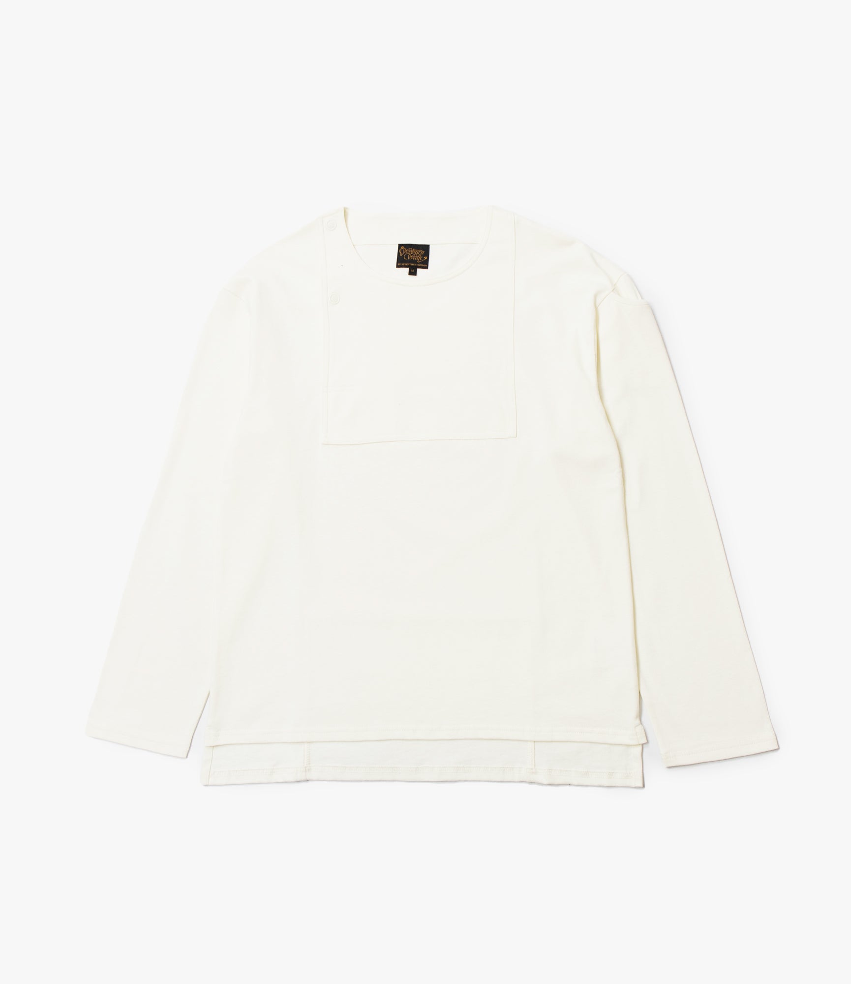 Fisherman Bib Neck Shirt – Off White