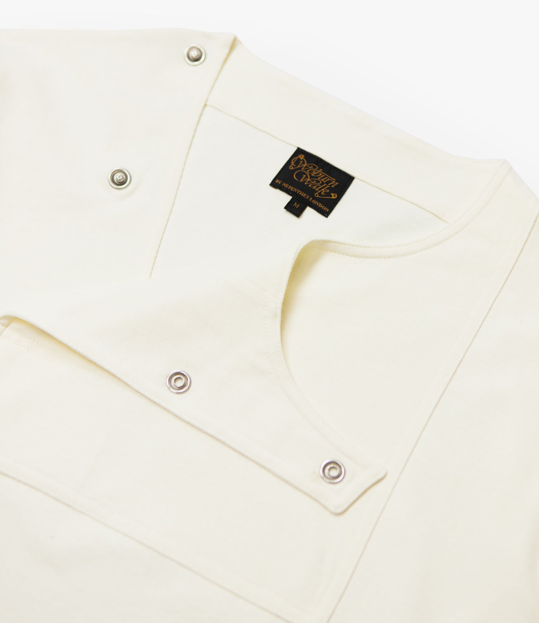 Fisherman Bib Neck Shirt – Off White