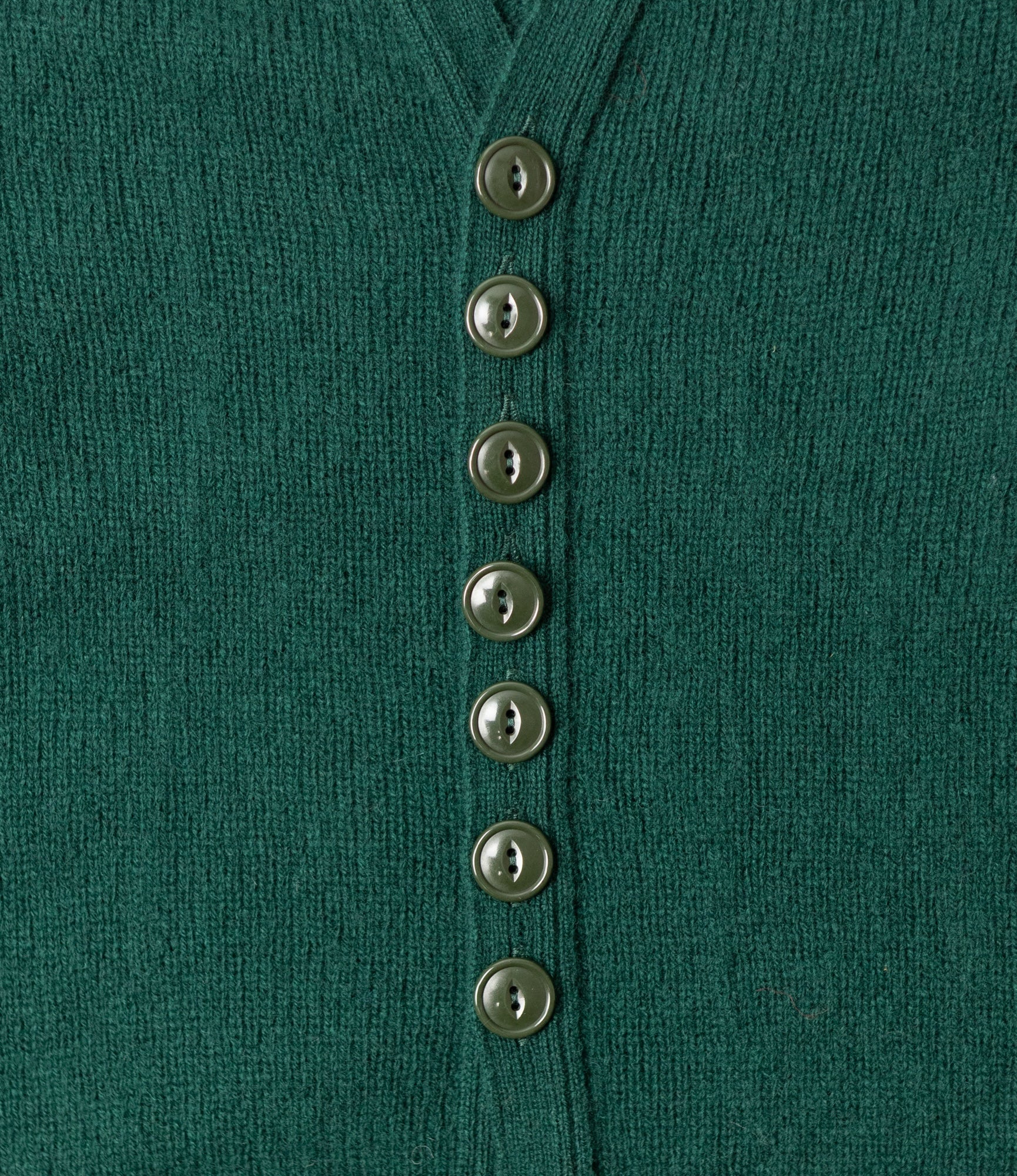 Fisherman Cardigan – Green Shetland Wool