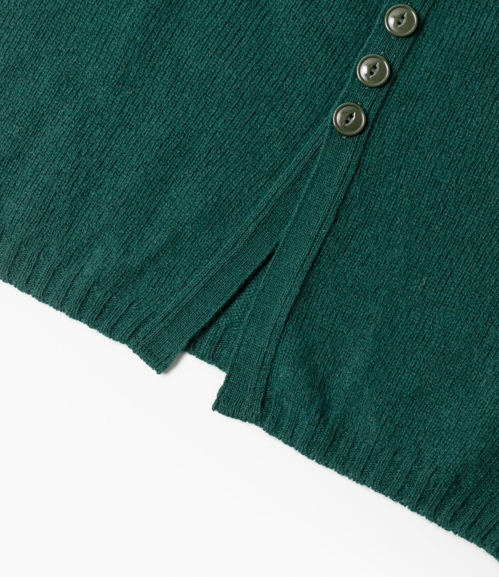 Fisherman Cardigan – Green Shetland Wool