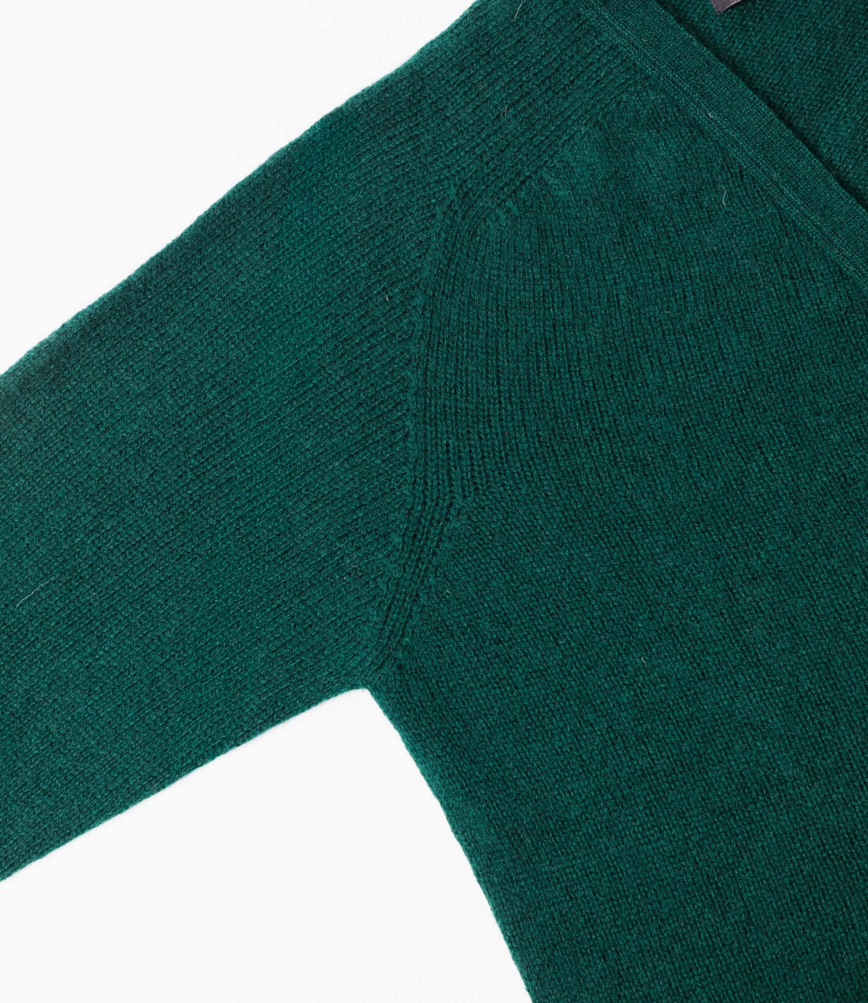 Fisherman Cardigan – Green Shetland Wool