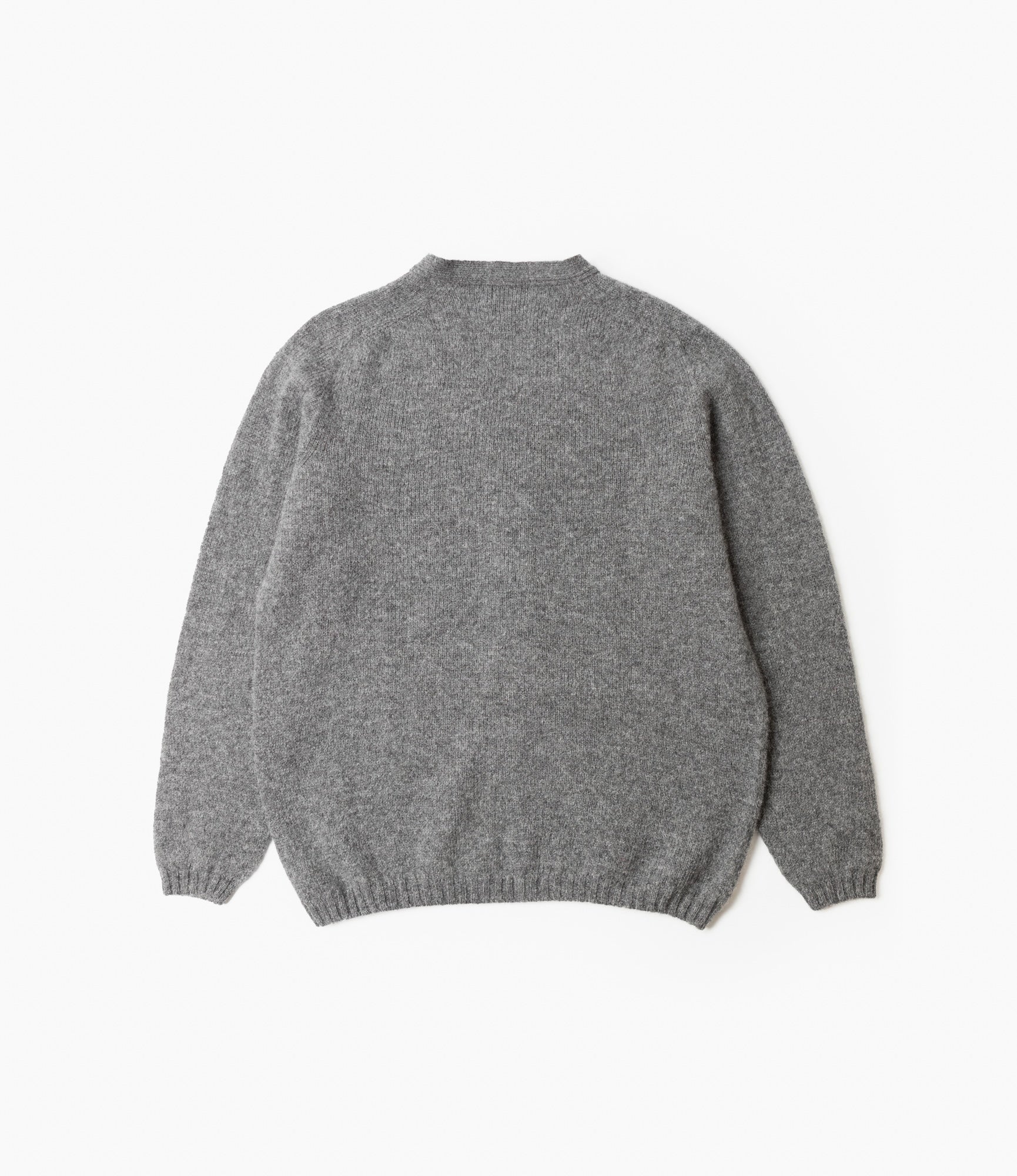 Fisherman Cardigan – Grey Shetland Wool