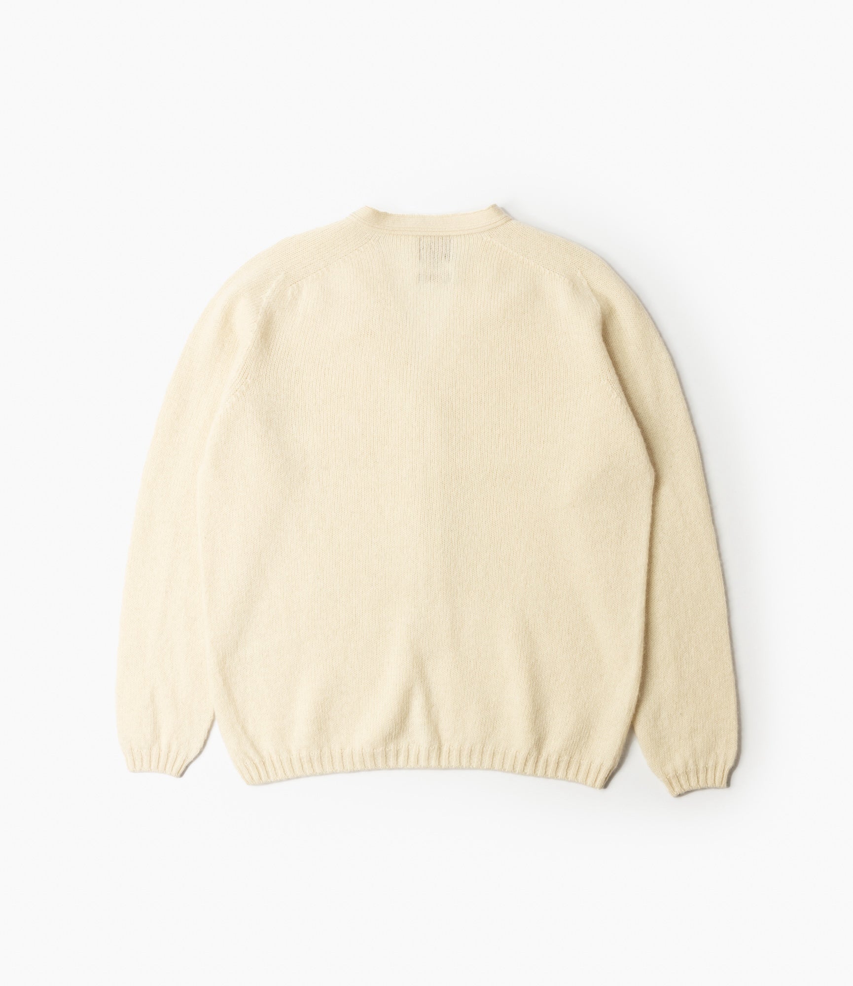 Fisherman Cardigan – Off-White Shetland Wool