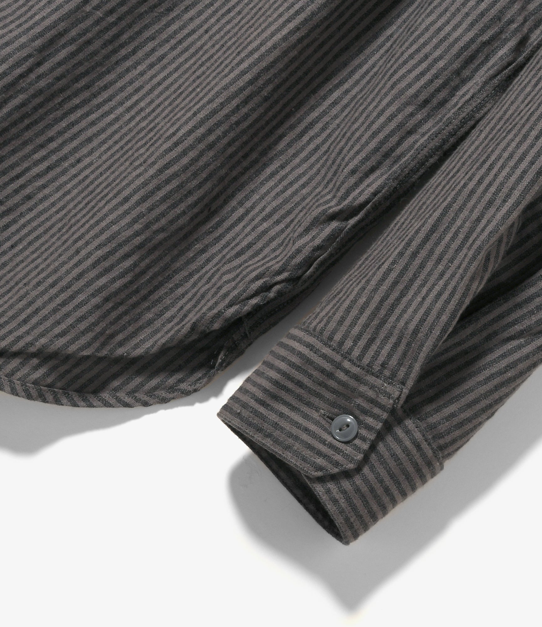 Work Shirt – Charcoal/Grey Stripe Linen Cotton