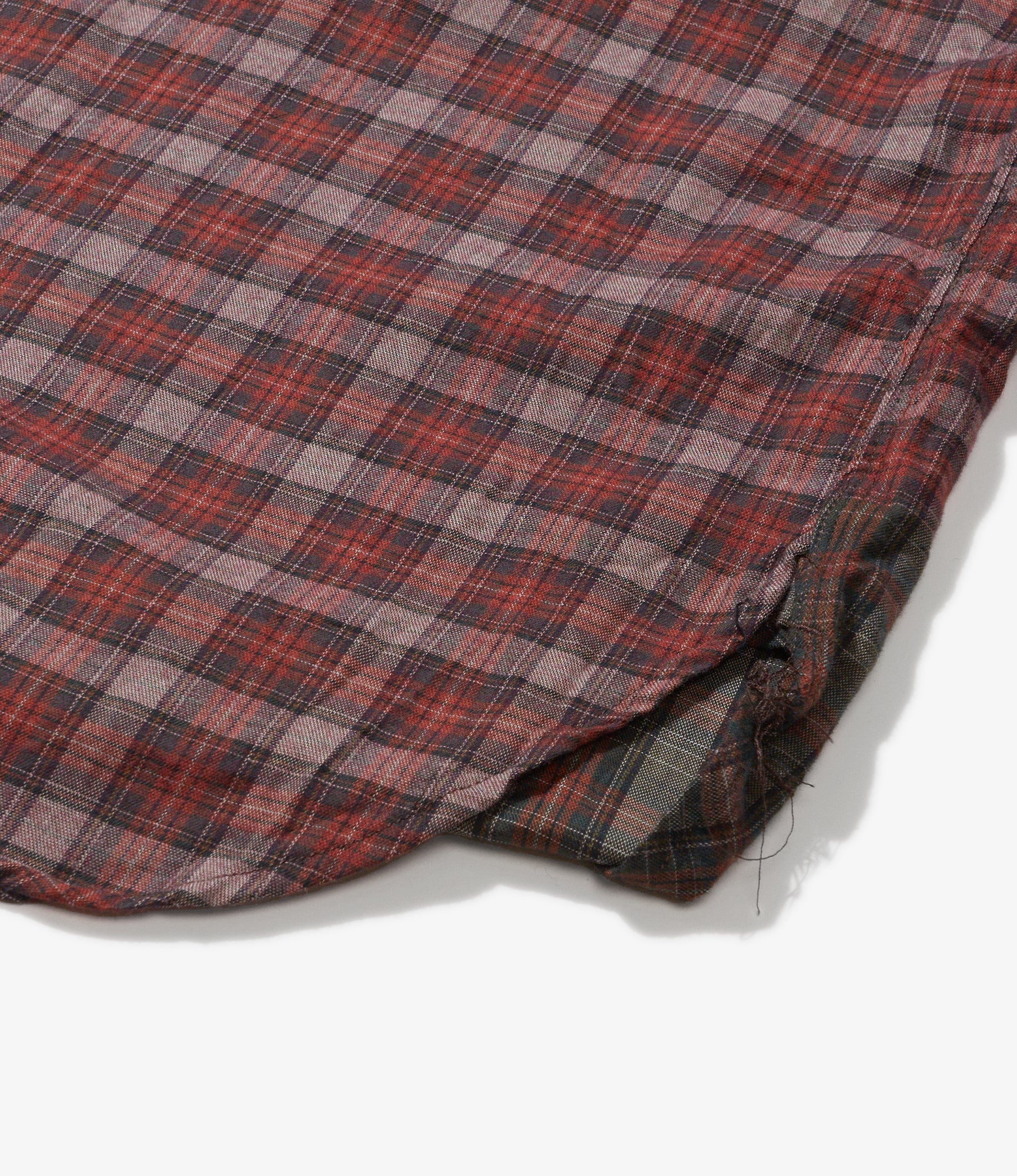 Work Shirt – Olive/Red Cotton Smoky Plaid