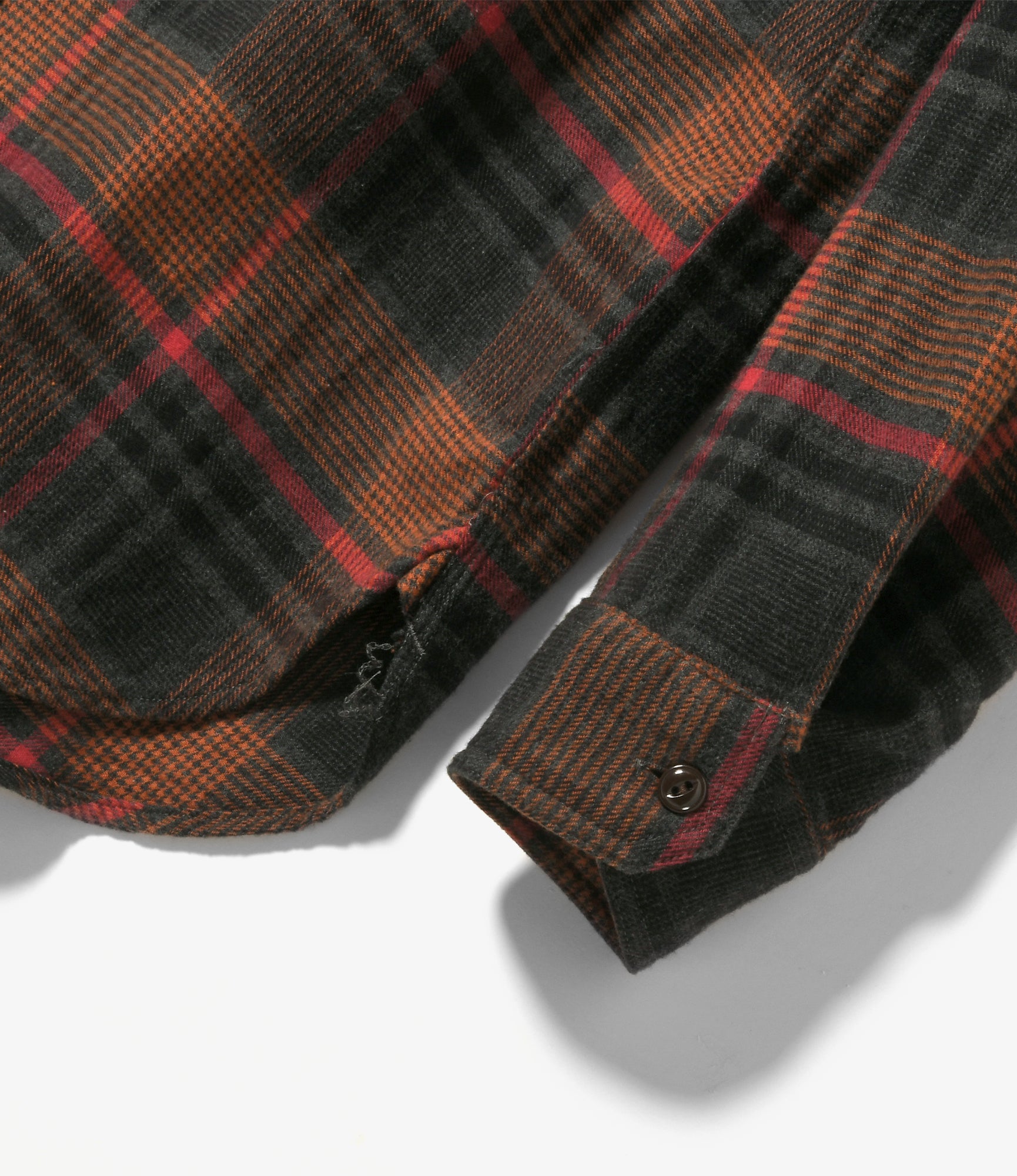 Work Shirt – Orange/Red Cotton Plaid Flannel