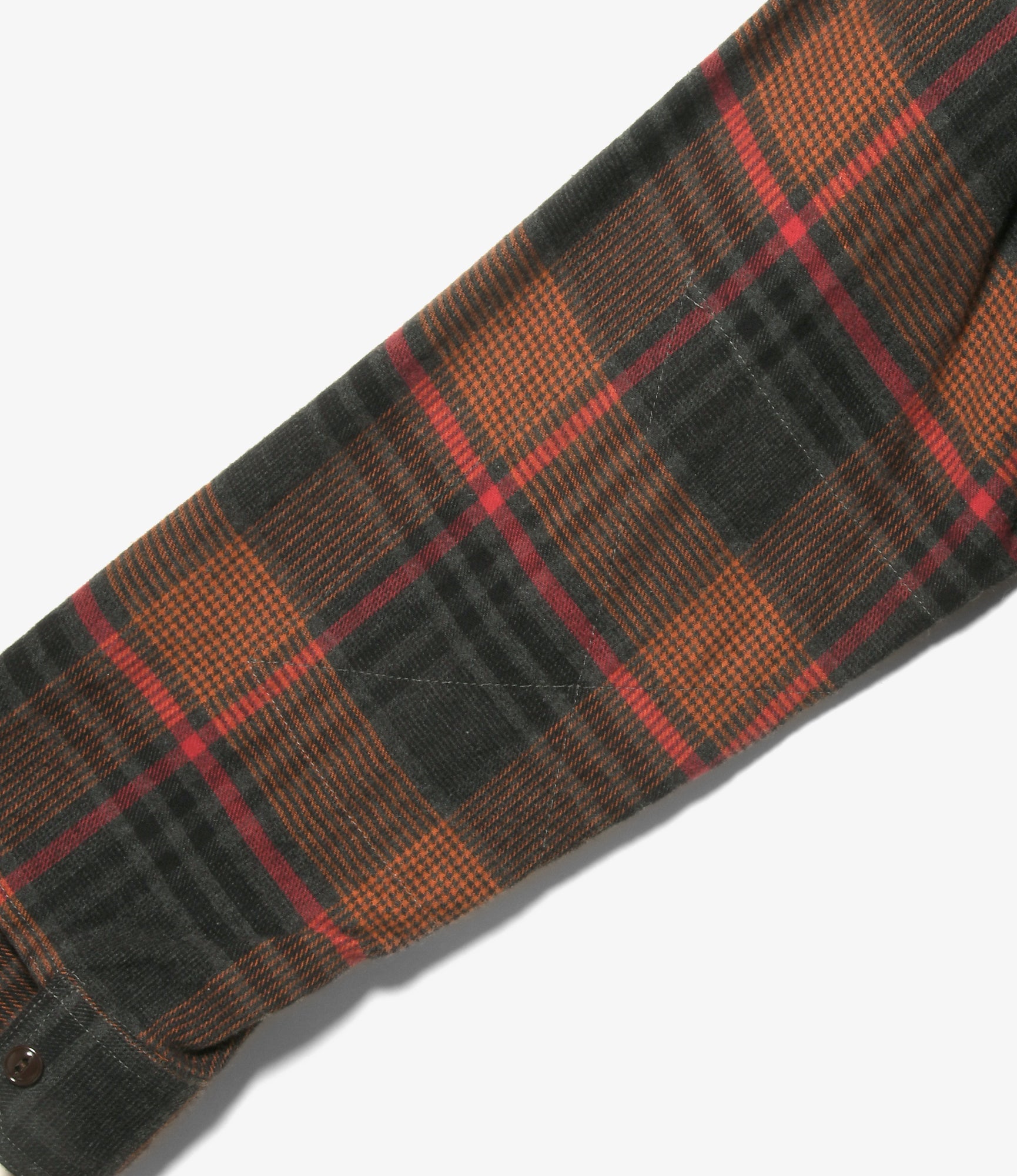 Work Shirt – Orange/Red Cotton Plaid Flannel