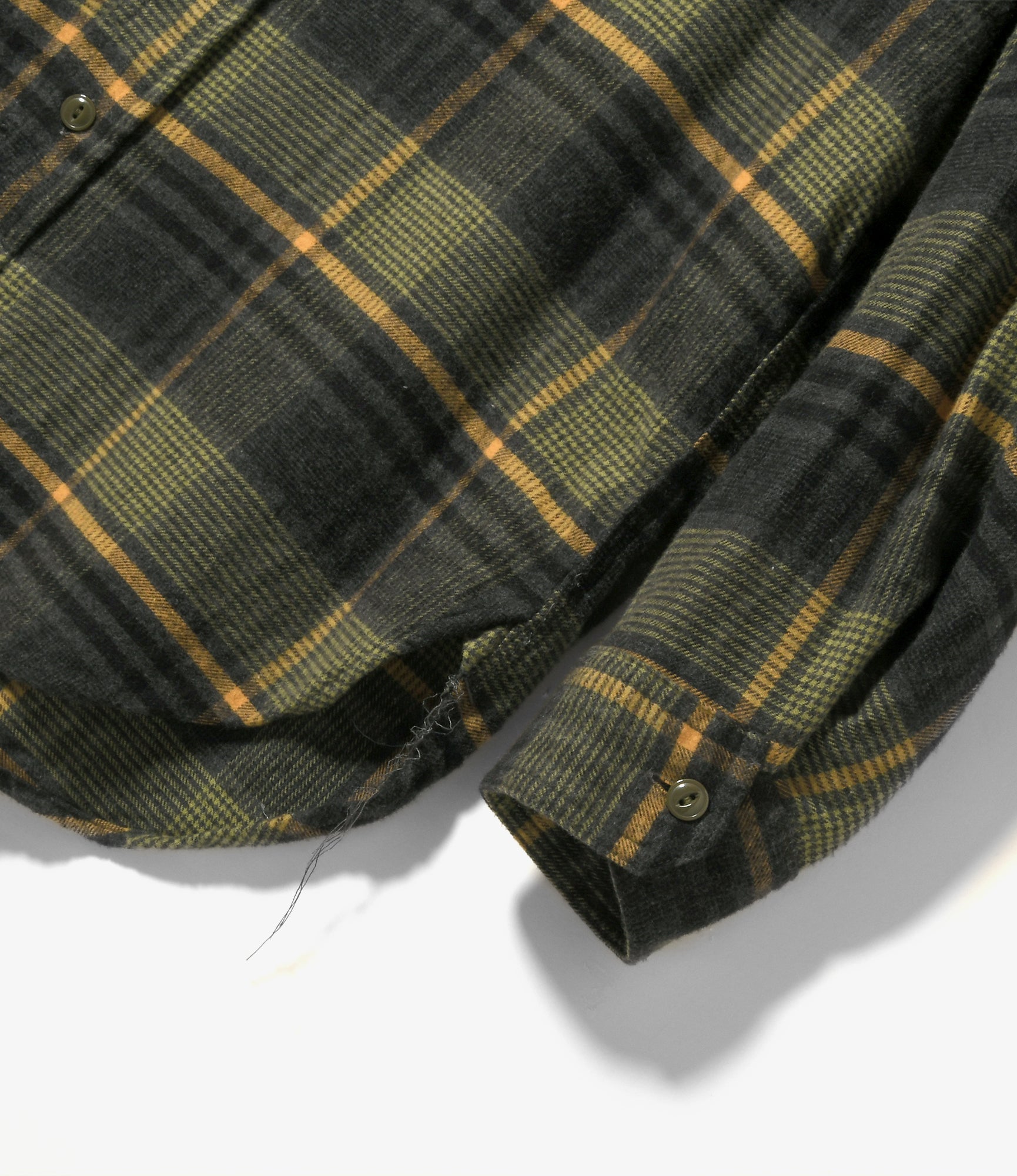 Work Shirt – Yellow/Grey Plaid Cotton Flannel