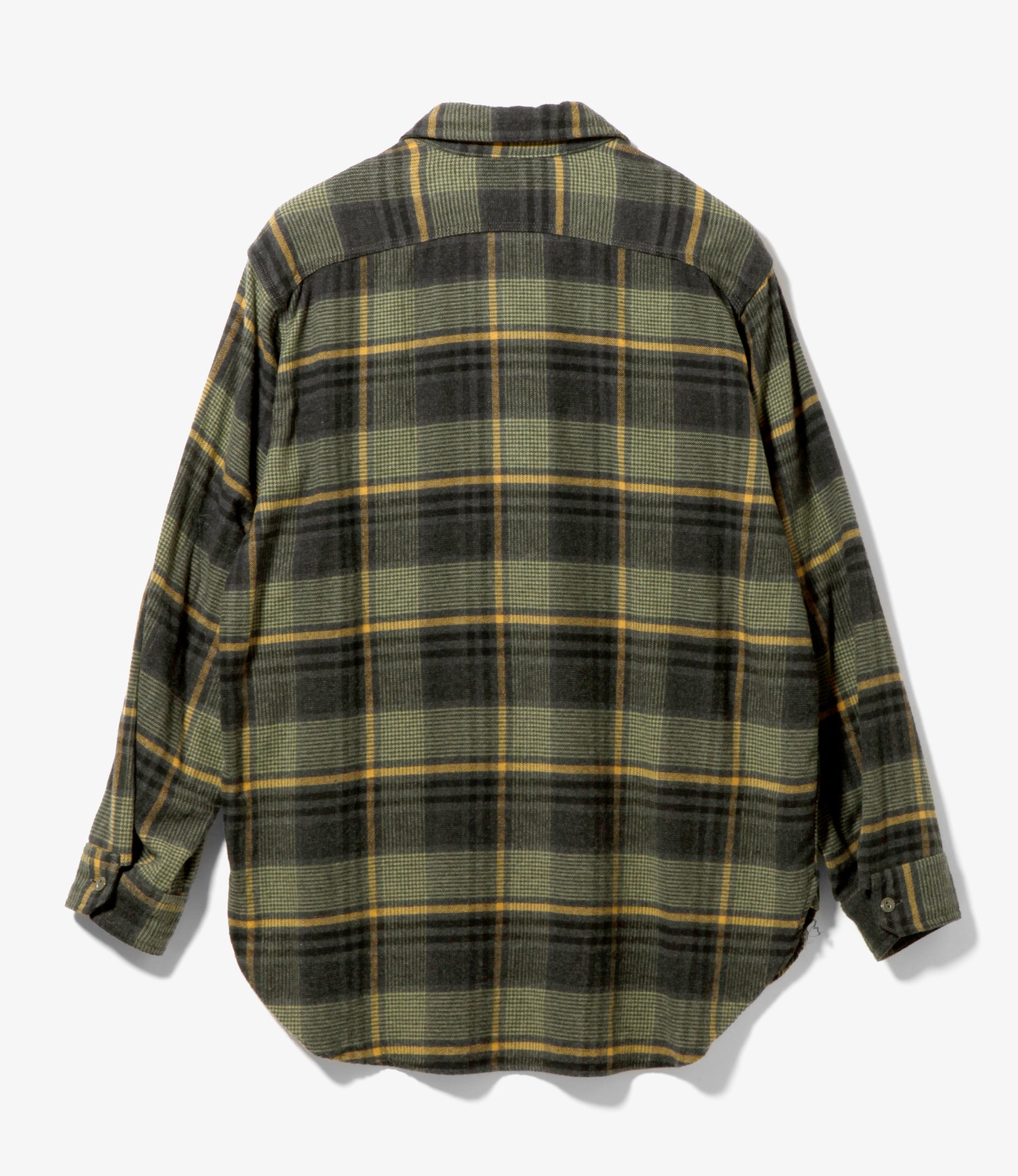 Work Shirt – Yellow/Grey Plaid Cotton Flannel