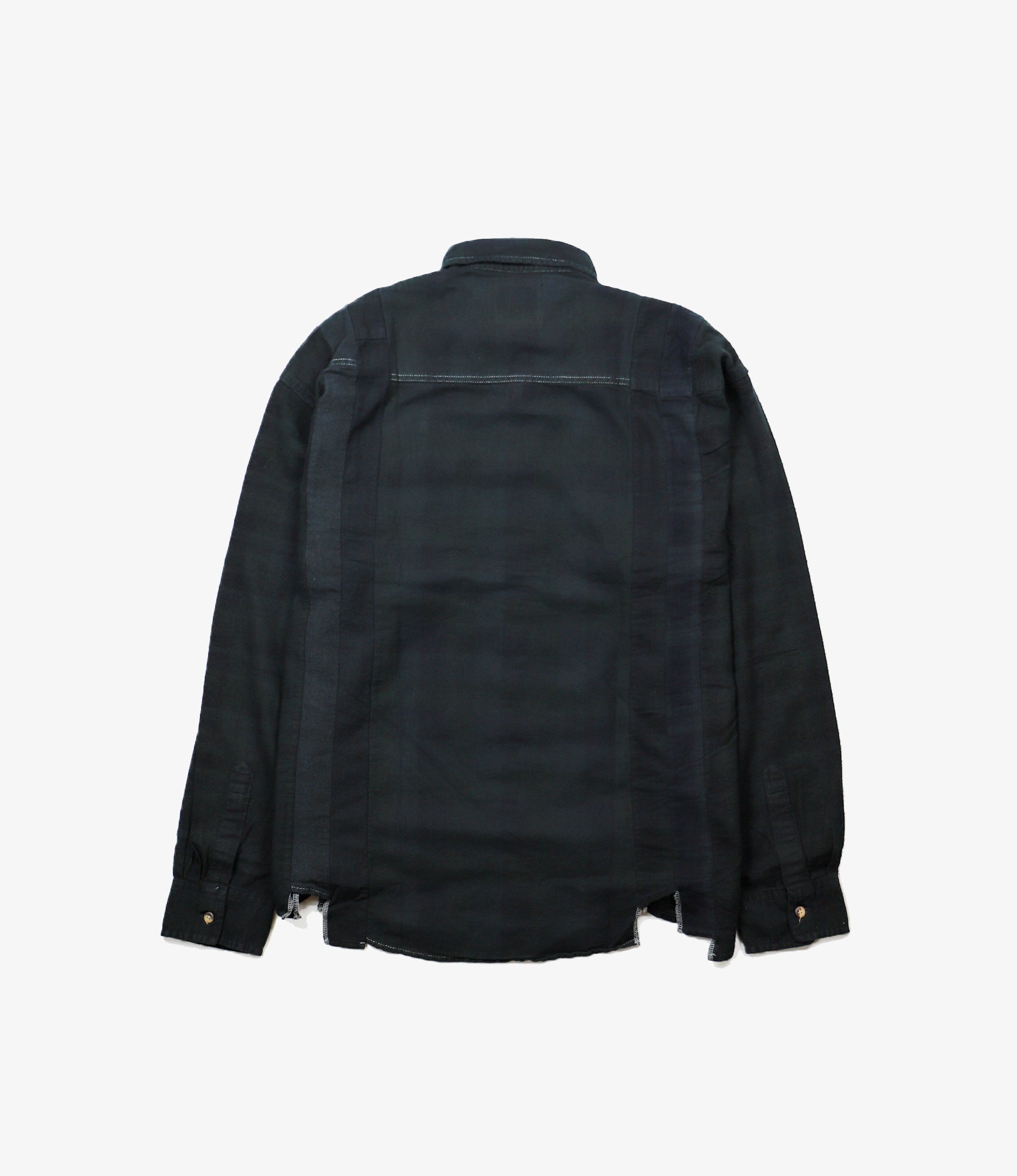 Needles x OVO Flannel Shirt - 7 Cuts / Over Dye - Black
