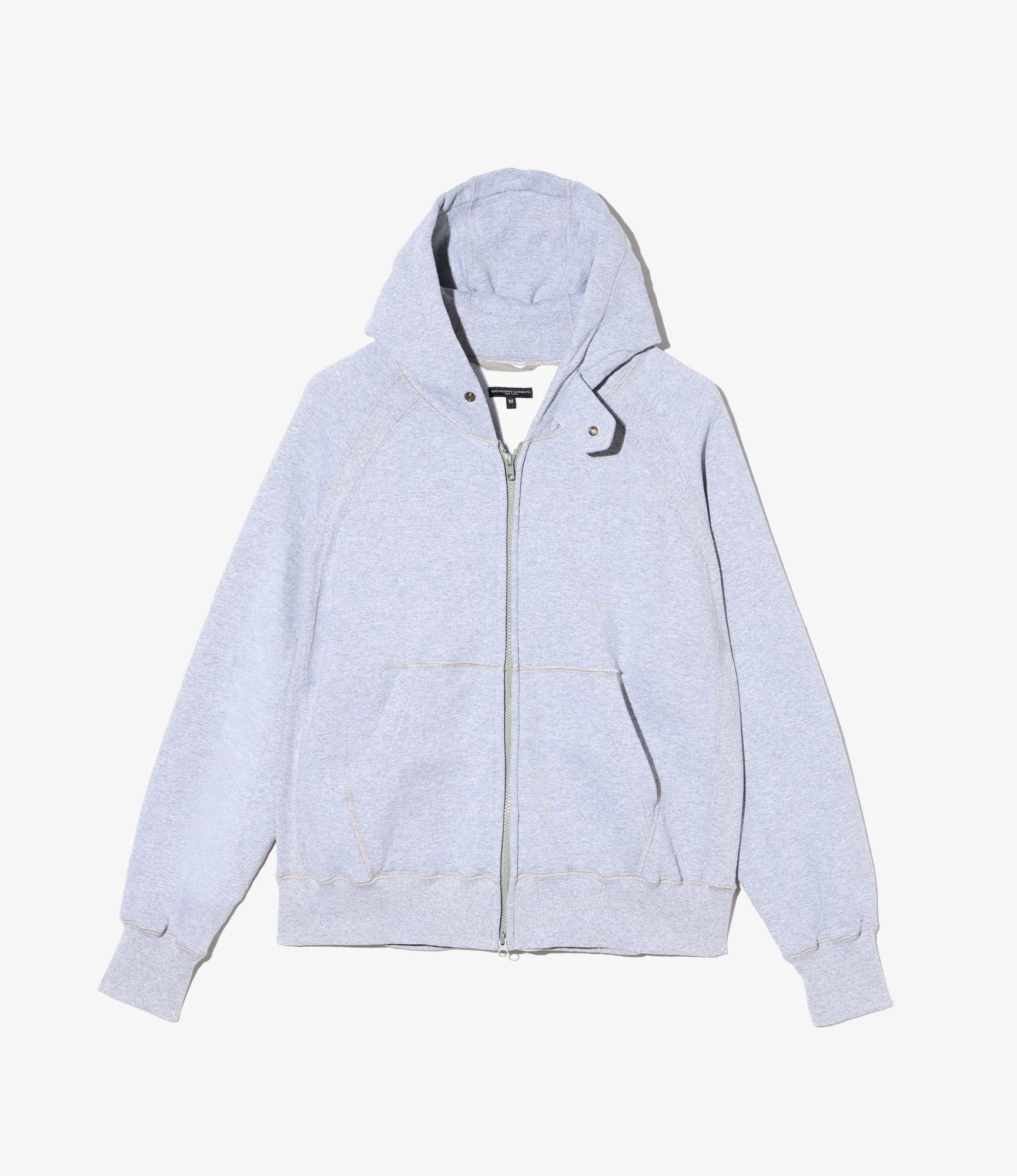 Zip Up Hoodie – Heather Grey 12oz Fleece