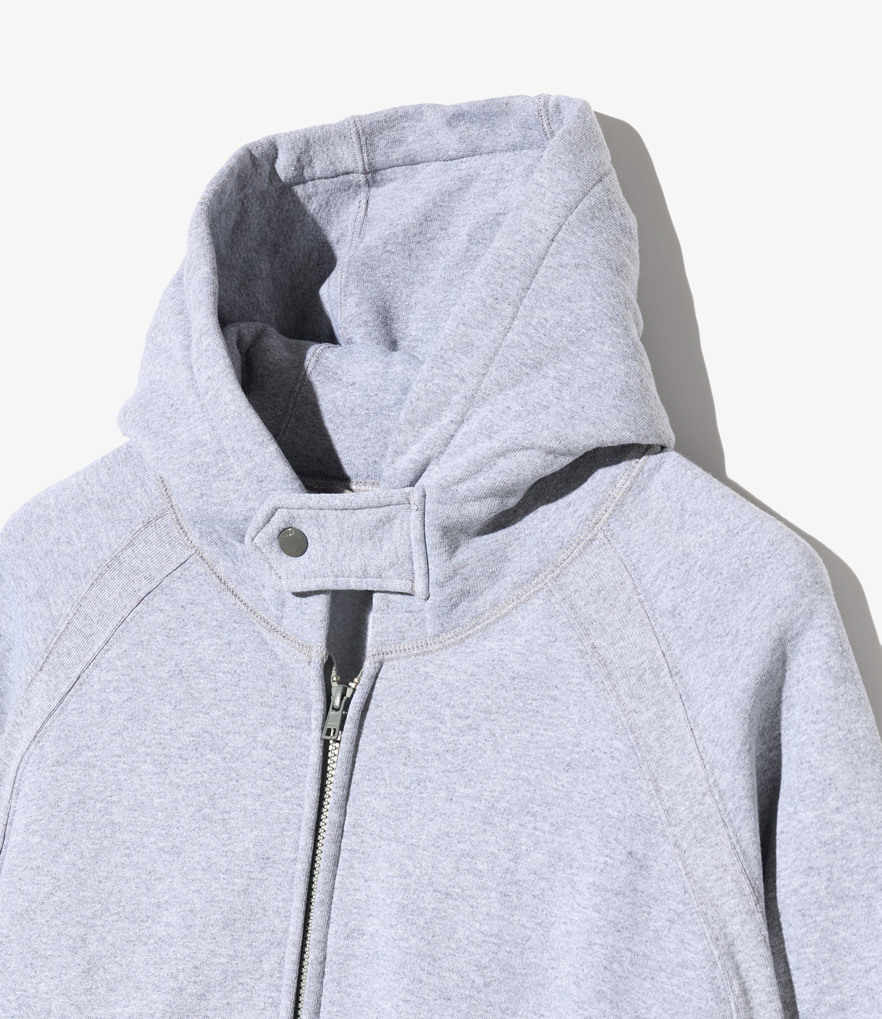 Zip Up Hoodie – Heather Grey 12oz Fleece