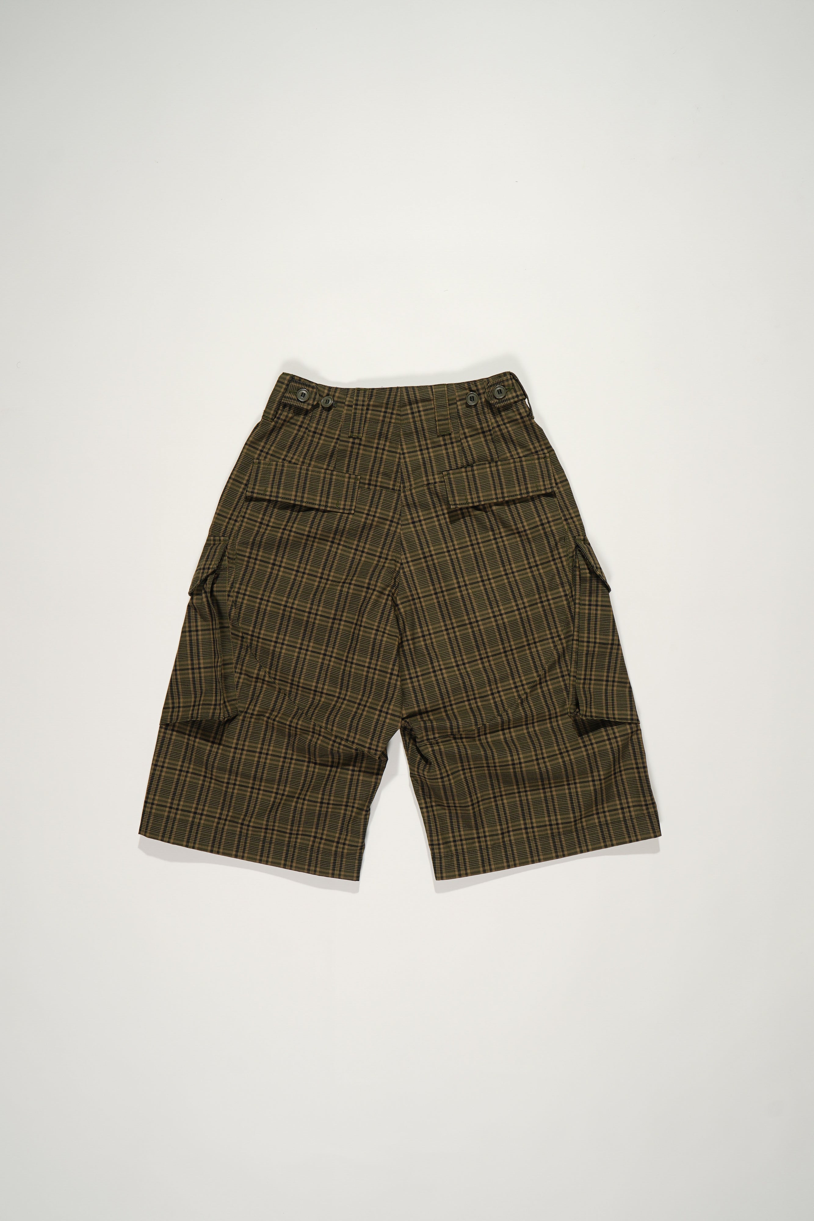 Engineered Garments Blank Label Royal Gaucho Pants - Olive Poly Cotton Small Plaid