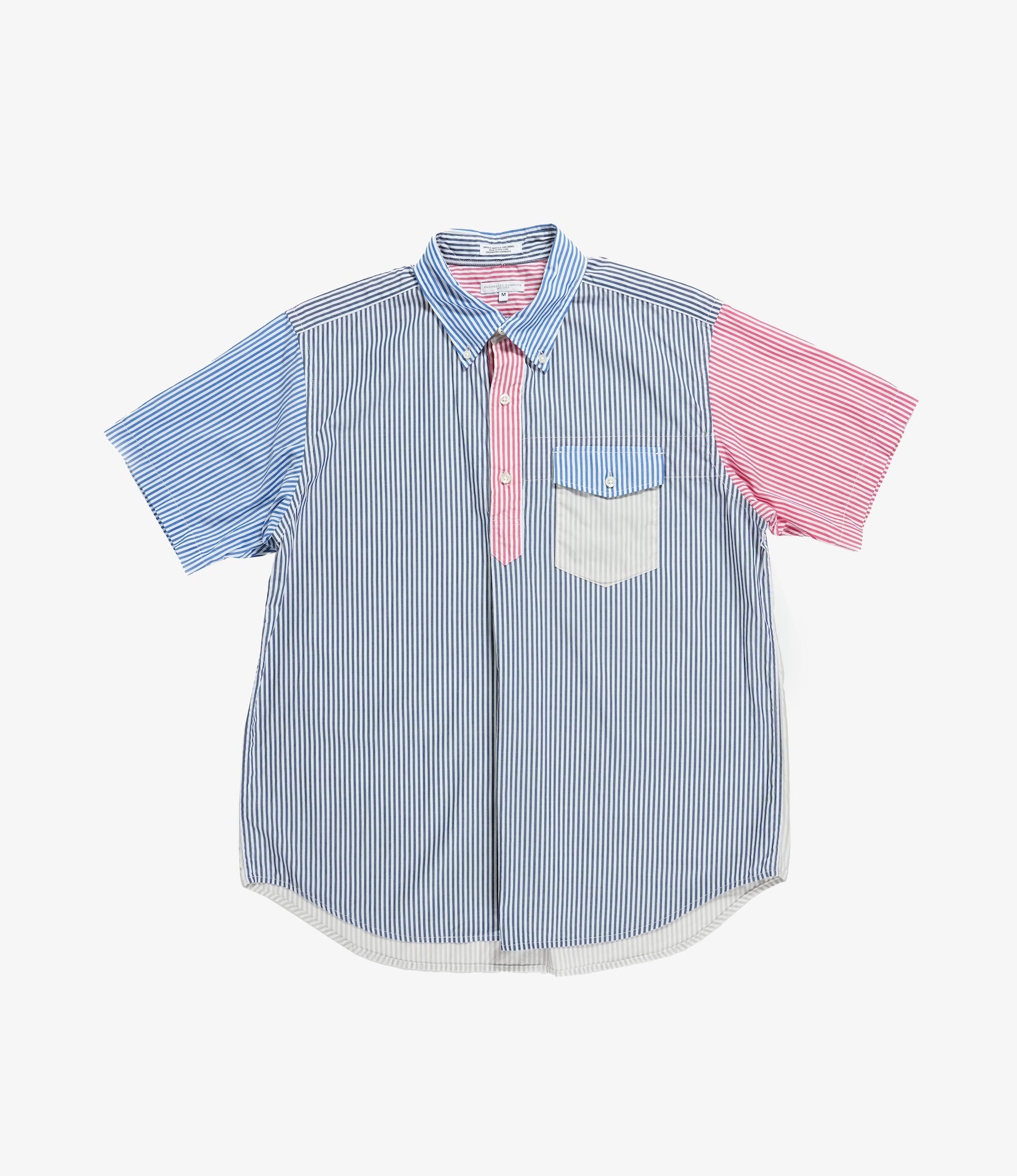 Engineered Garments Popover BD Shirt - Navy Candy Stripe Broadcloth