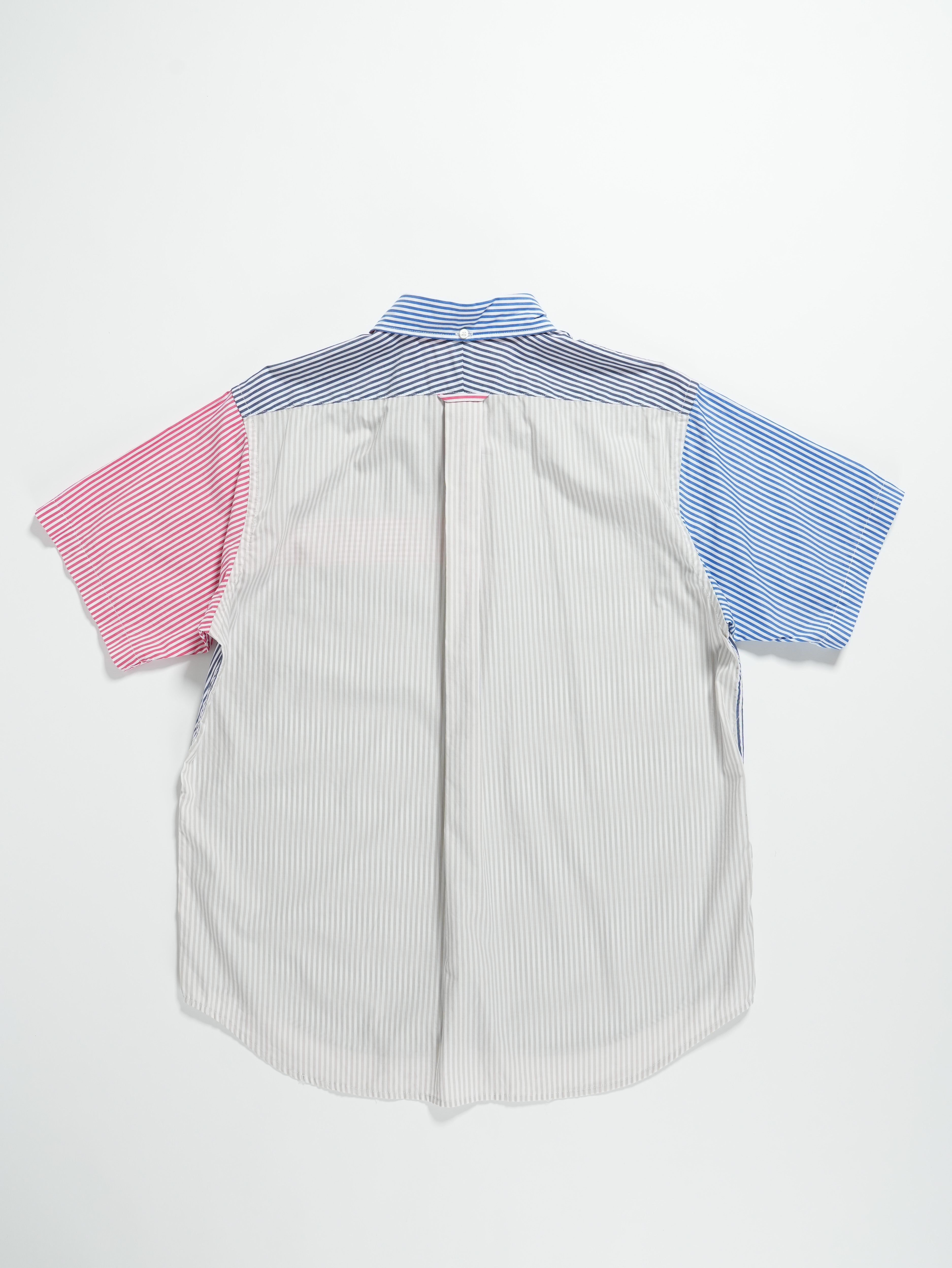 Engineered Garments Popover BD Shirt - Navy Candy Stripe Broadcloth
