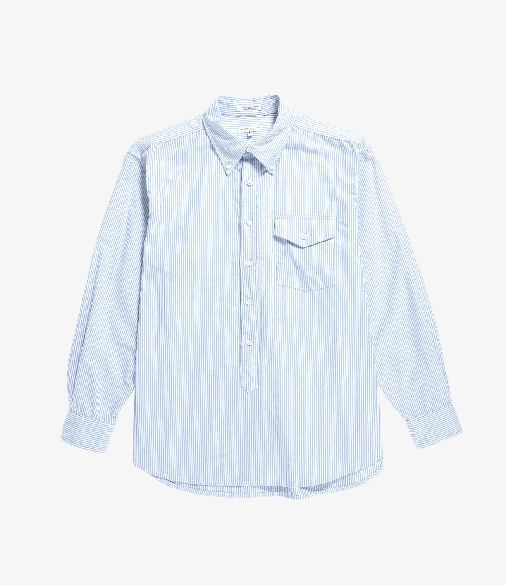 Engineered Garments IVY BD Shirt - Navy Candy Stripe Oxford