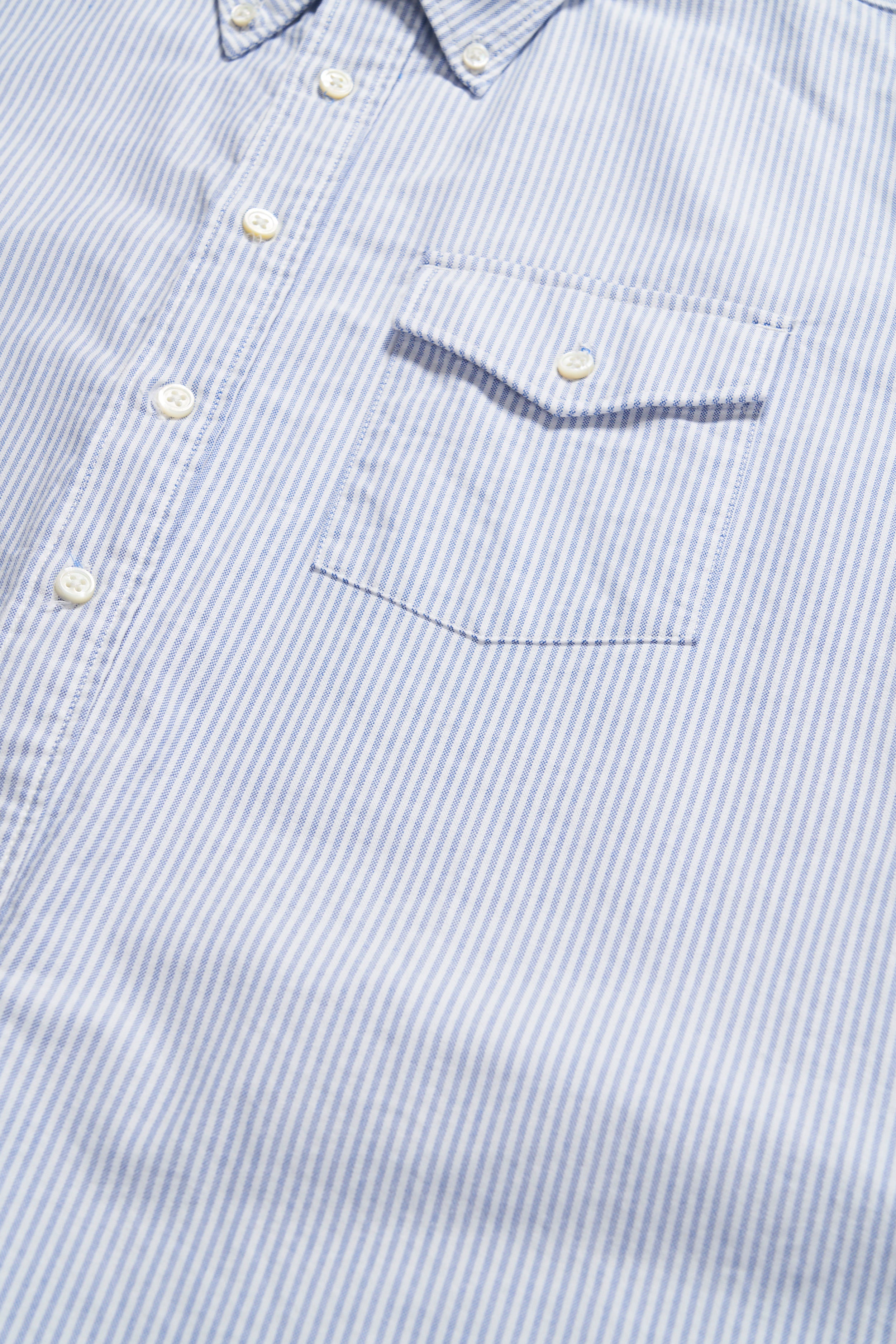 Engineered Garments IVY BD Shirt - Navy Candy Stripe Oxford