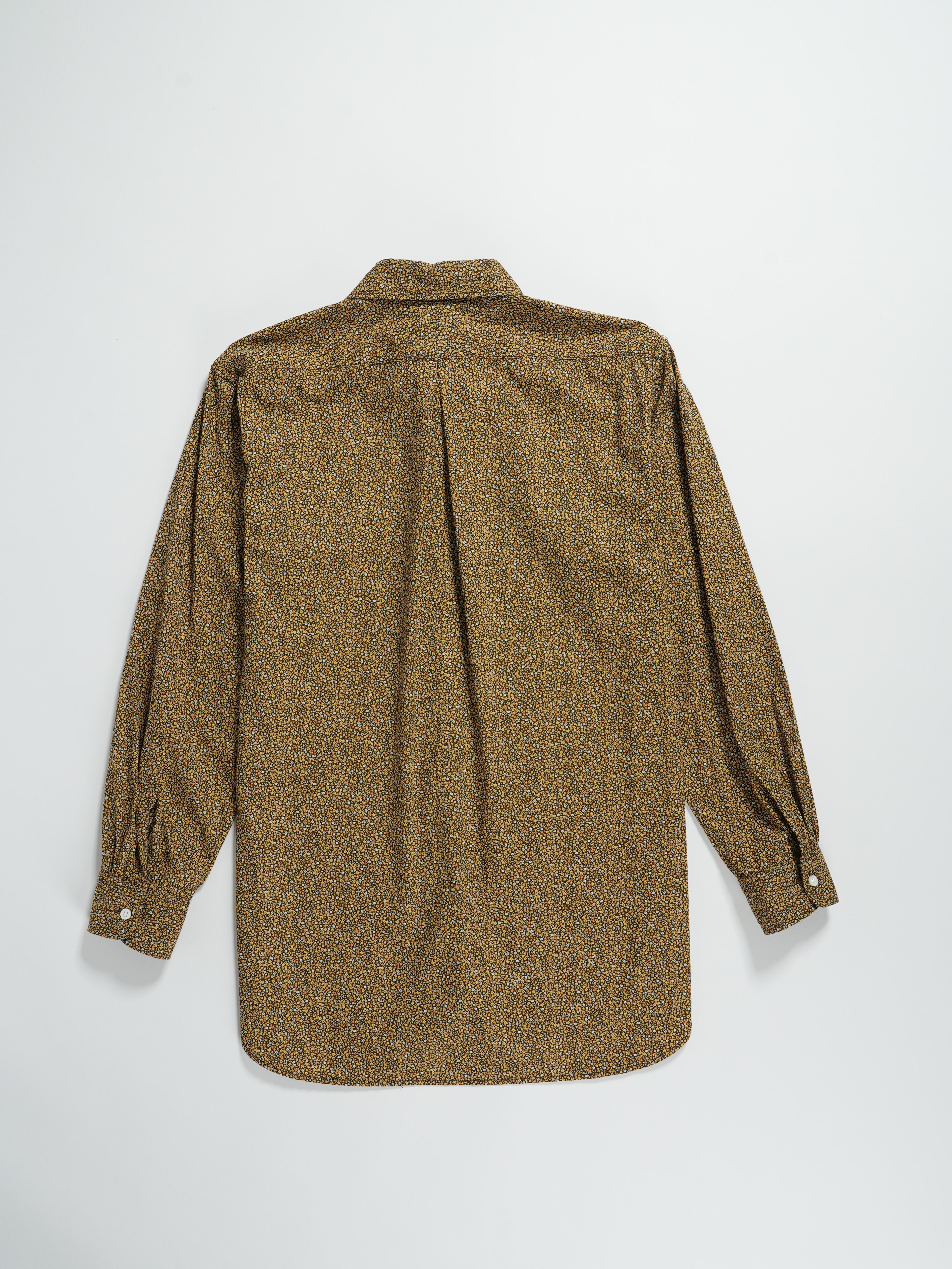 Engineered Garments Rounded Collar Shirt - Gold Cotton Mini Floral – Engineered Garments – Nepenthes London