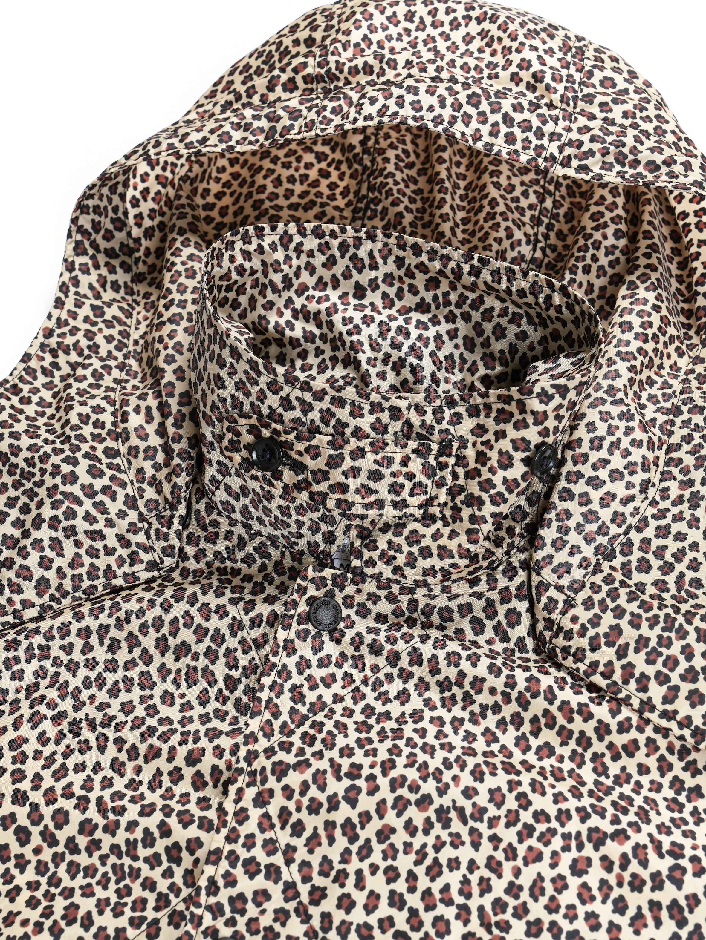 Engineered Garments Wind Breaker - Khaki Nylon Leopard Print