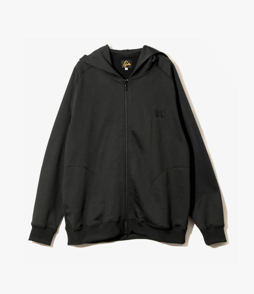 Zipped Hoodie – Black Jersey | Needles | Nepenthes London