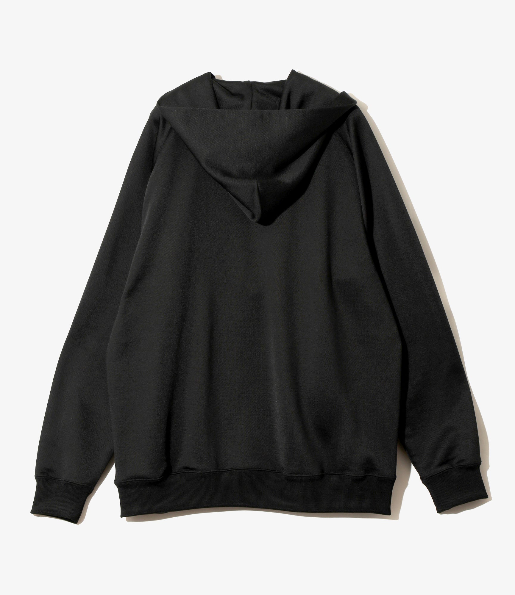 Zipped Hoodie – Black Jersey