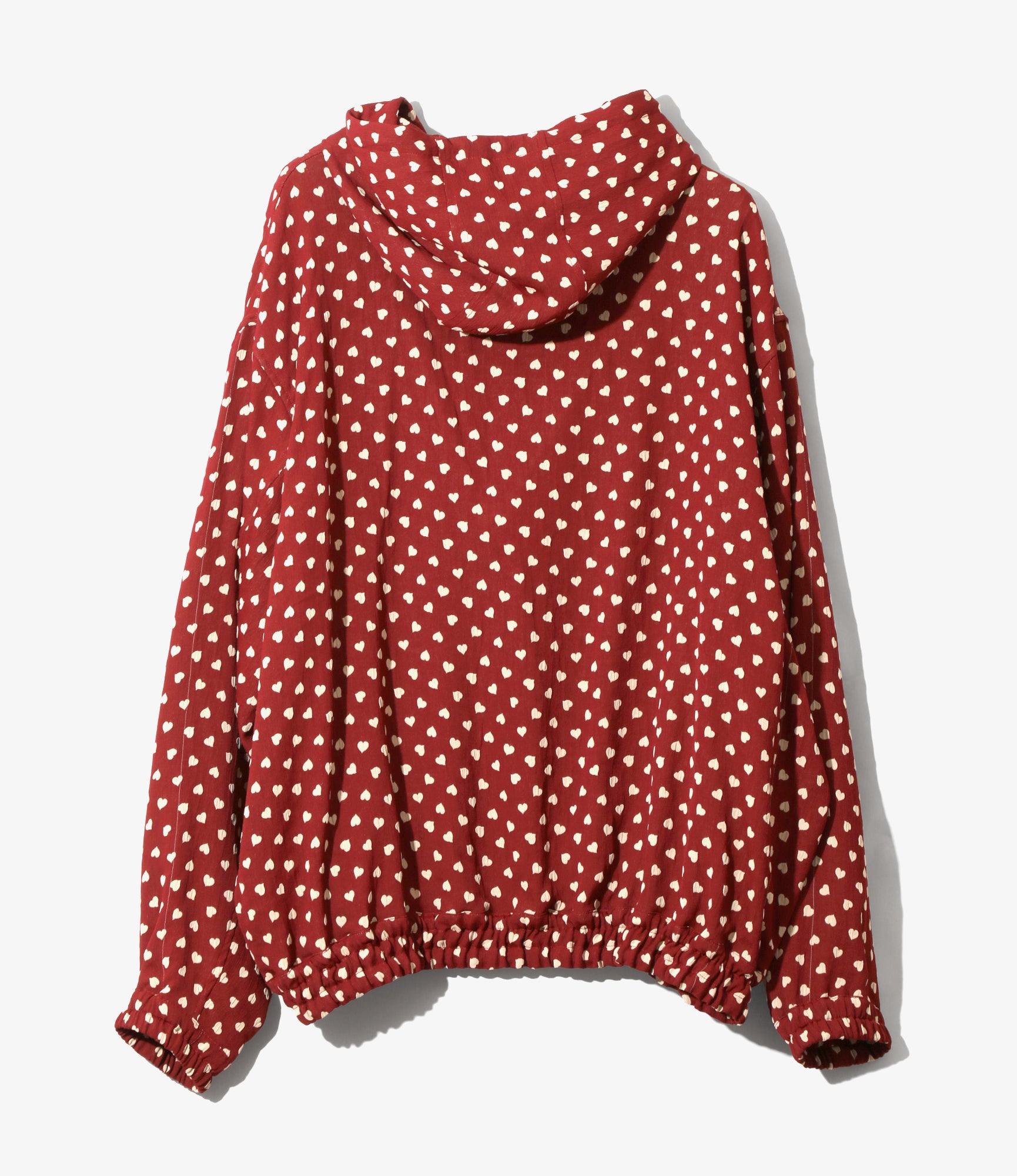 Zipped Hoodie – Red Heart Double-Weave Jacquard