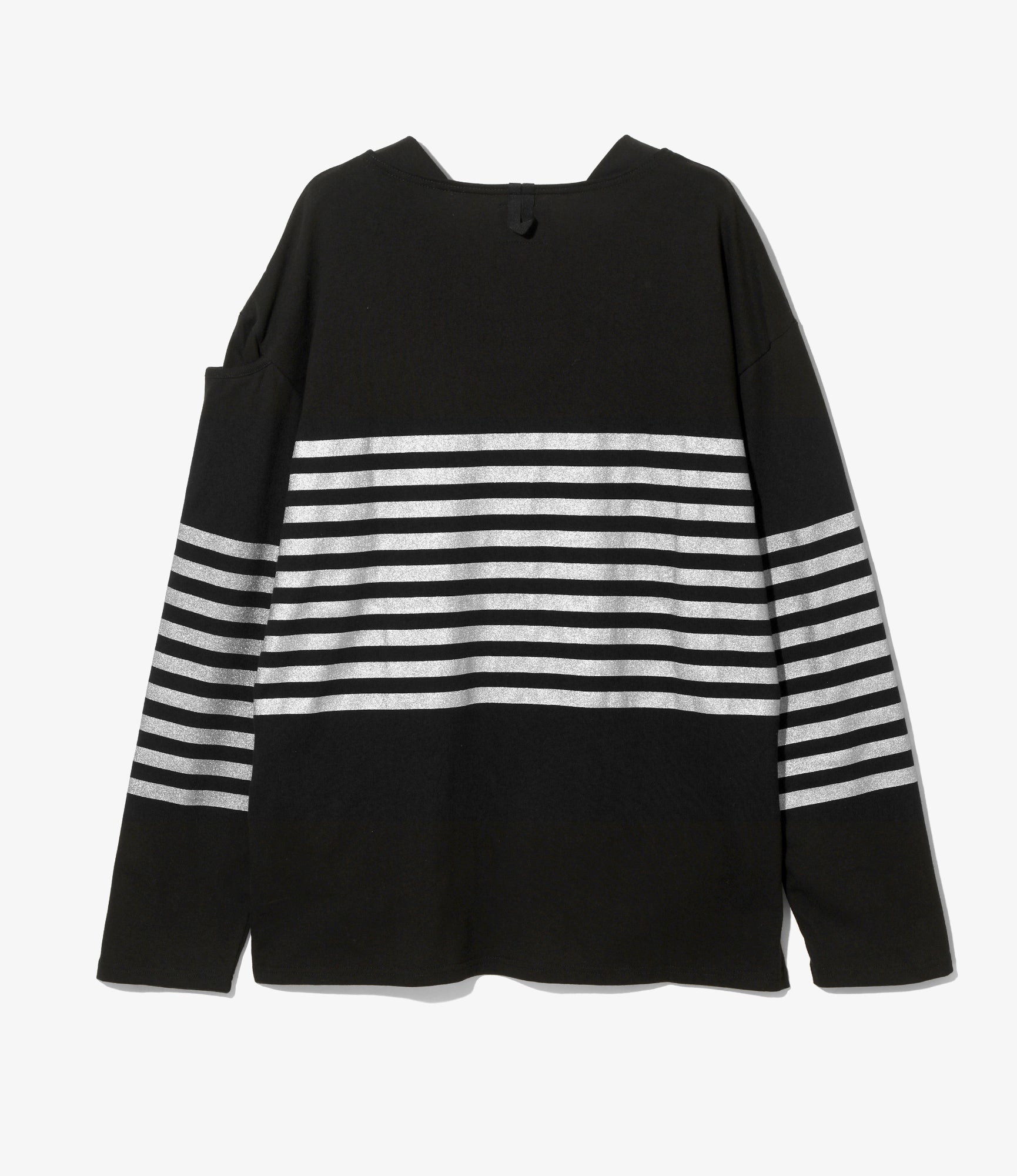 Woburn Walk Fisherman Boat Neck Shirt - Gusset - Black/Metallic Stripe – Woburn Walk – Nepenthes London