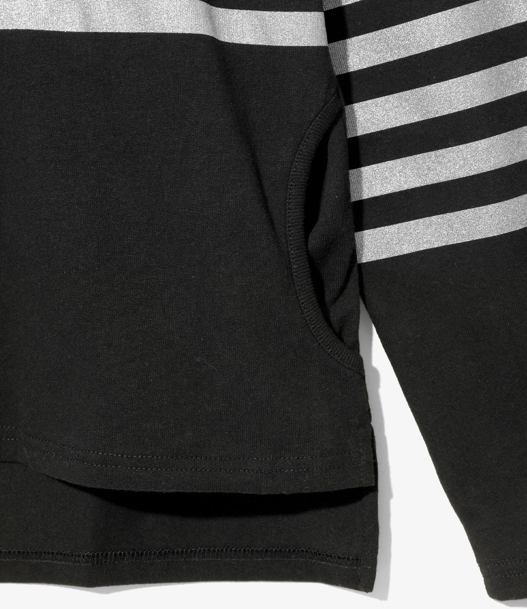 Woburn Walk Fisherman Boat Neck Shirt - Gusset - Black/Metallic Stripe – Woburn Walk – Nepenthes London
