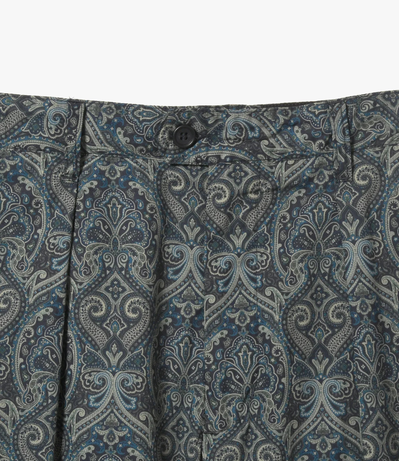 Engineered Garments Nepenthes SP Carlyle Pant - Navy Cotton Paisley Print