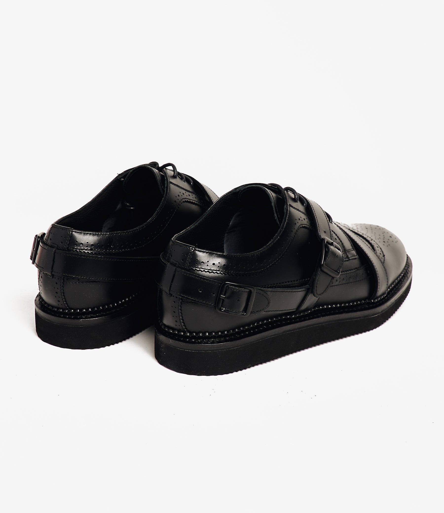 Strap Wingtip – Black Leather
