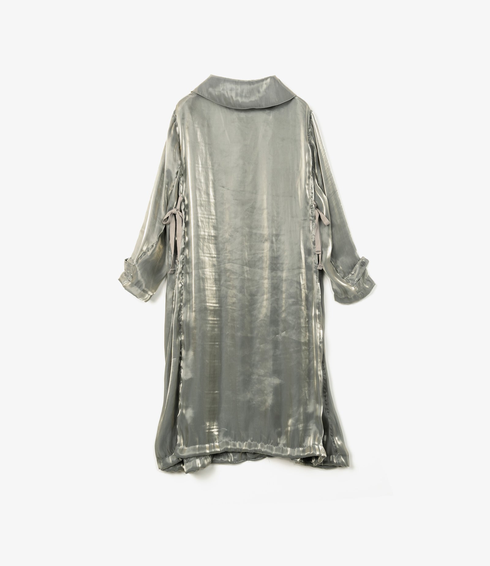 Duffle Dress – Grey Satin Weave