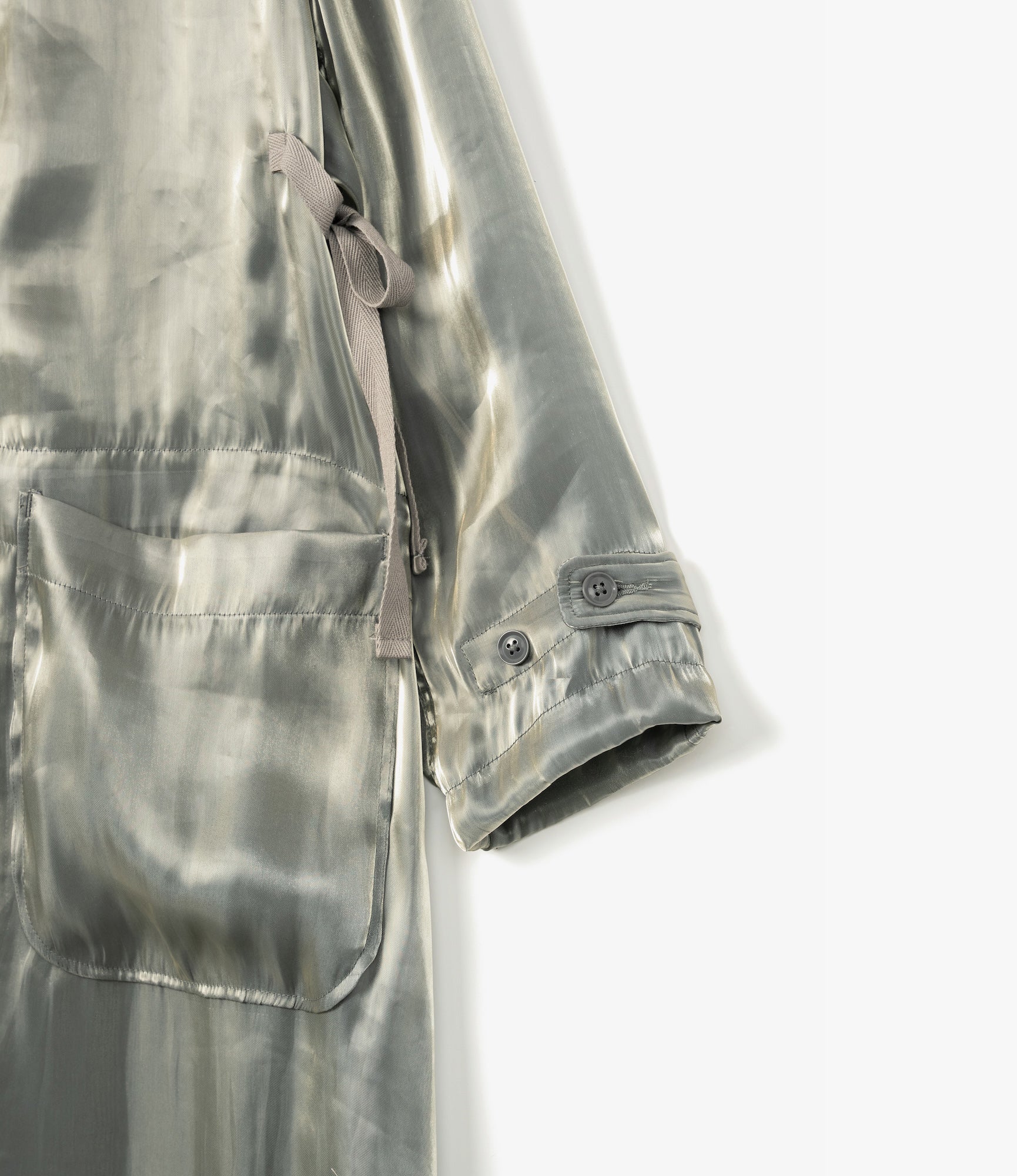 Duffle Dress – Grey Satin Weave